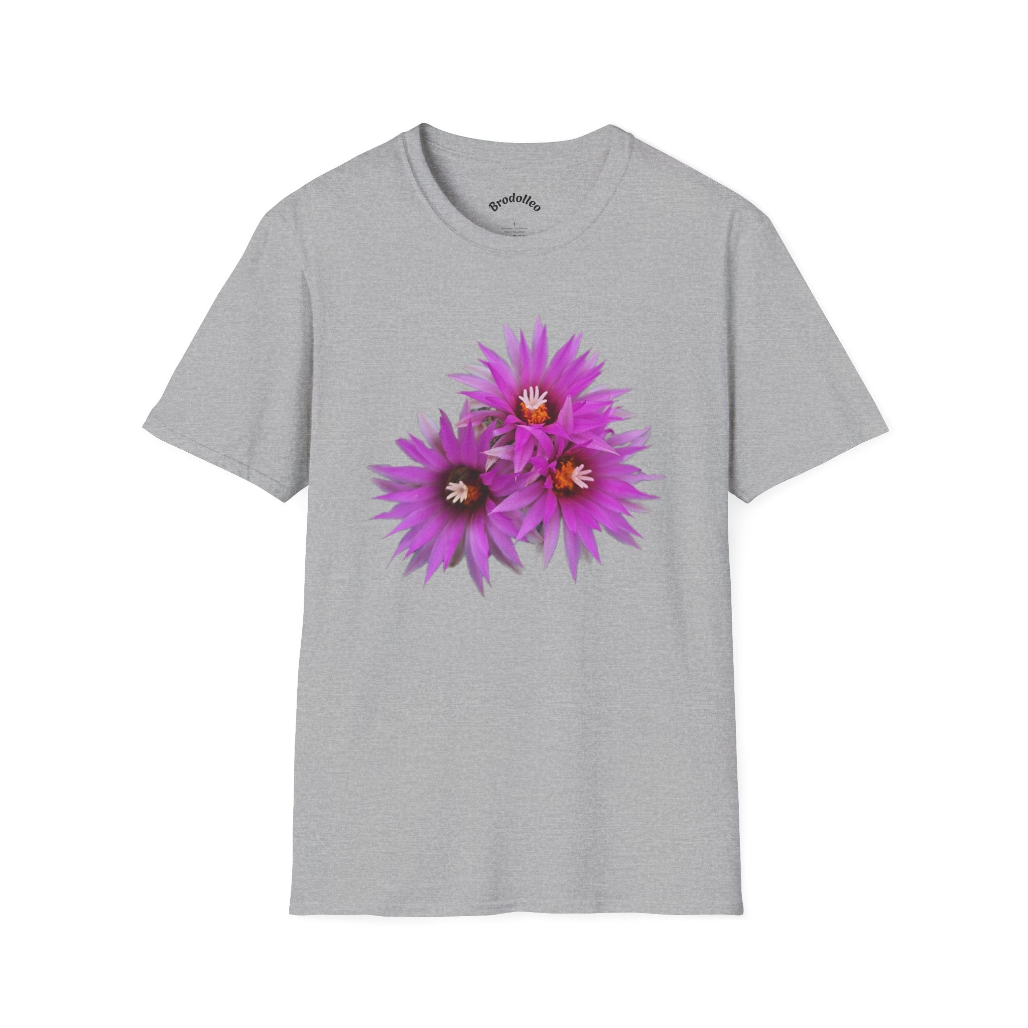 Purple Cactus Flower T-Shirt — Vibrant Desert Bloom Tee