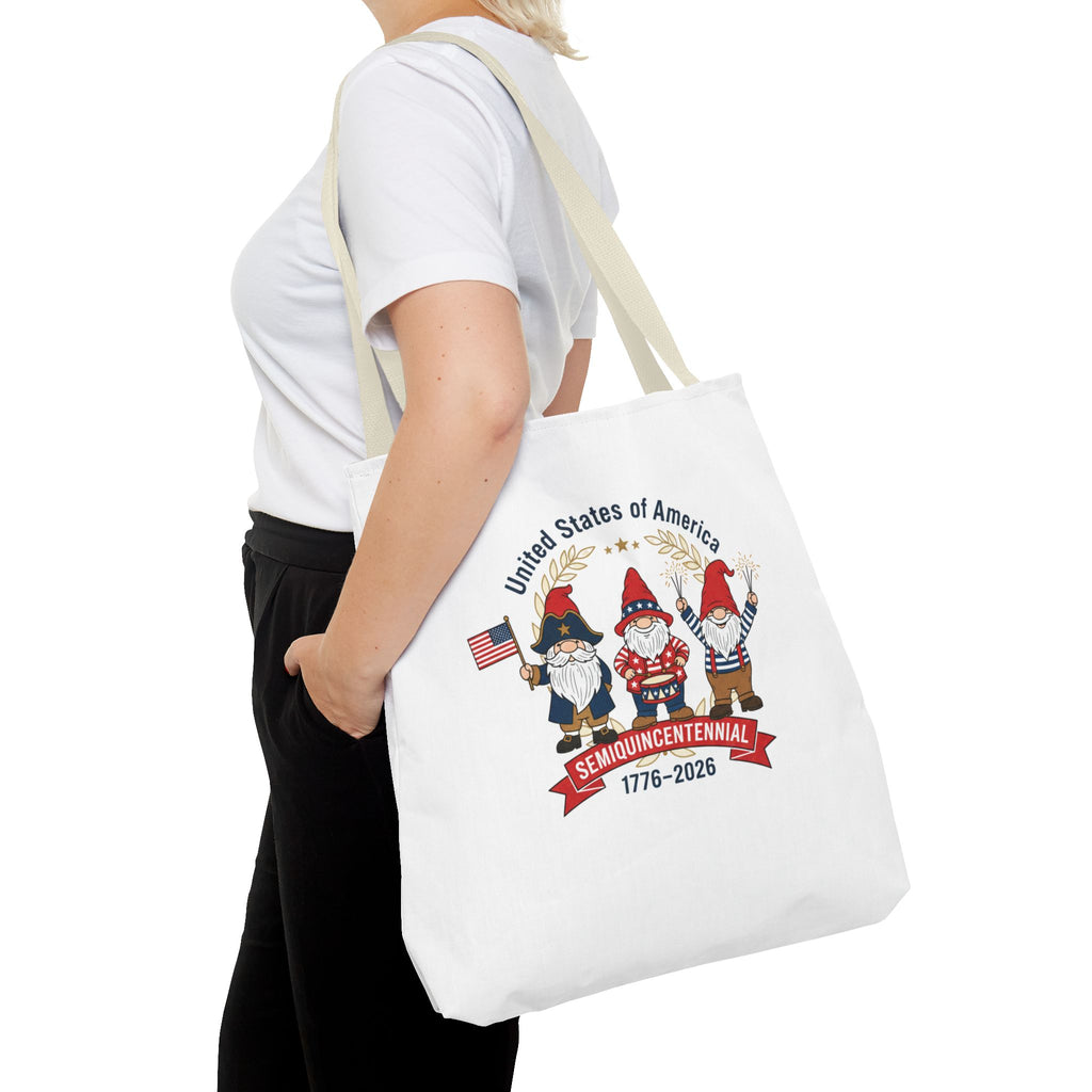 Tote Bag — USA 250th Semiquincentennial 1776–2026 Patriotic Gnome Tote