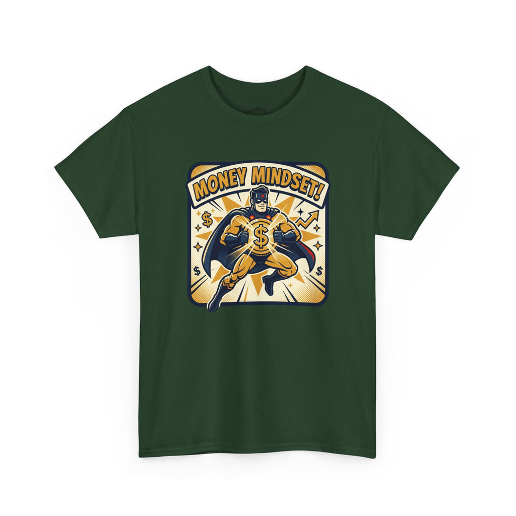 Money Mindset Tee — Retro Superhero Cash Graphic T-Shirt