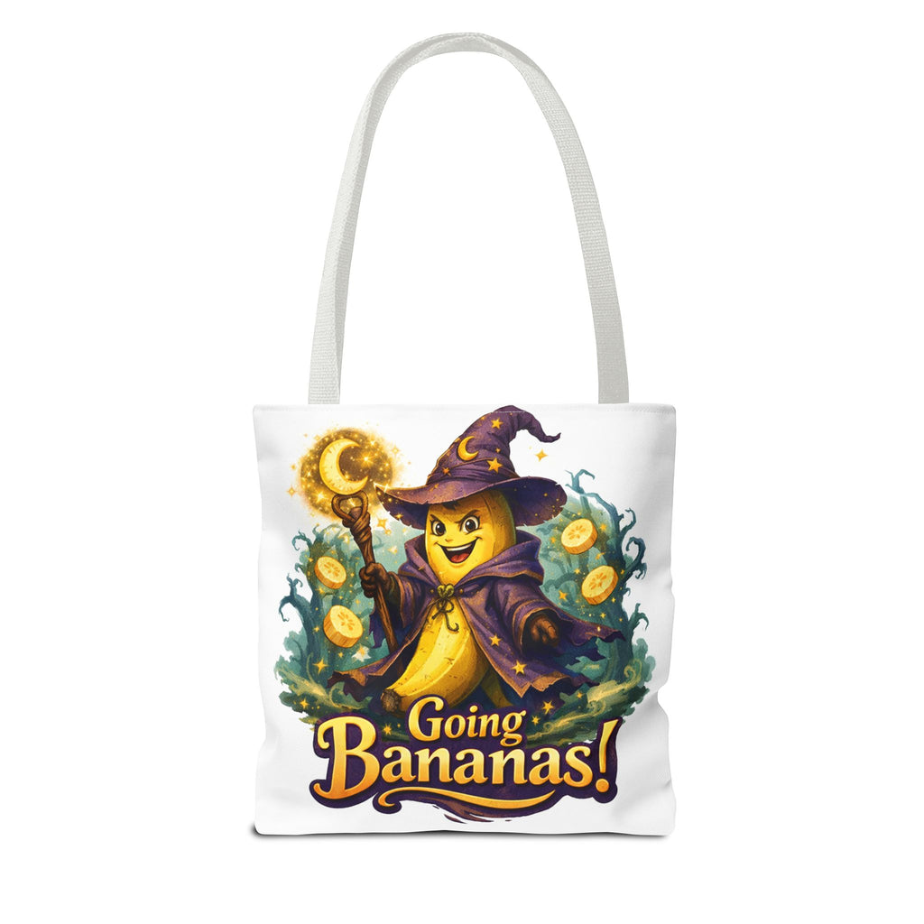 Going Bananas! Witch Banana Tote Bag — Cute Halloween Grocery & Trick-or-Treat Tote