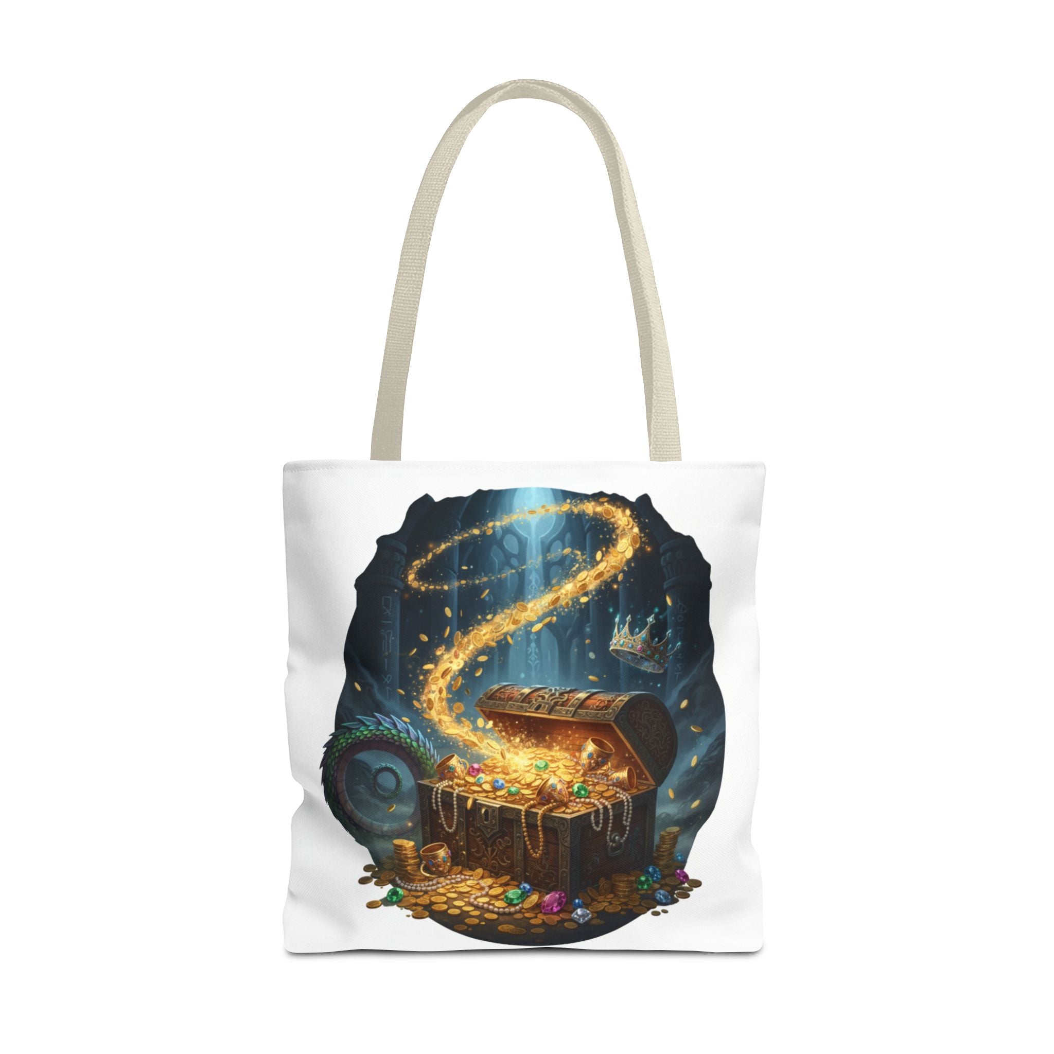 Magic Treasure Chest Tote Bag — Fantasy Pirate Gold Illustration Tote