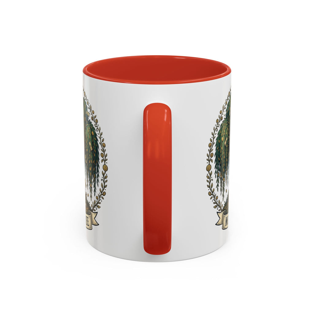 Money Tree Accent Coffee Mug — Inspirational 11/15oz Ceramic Mug with "Money Tree" Design