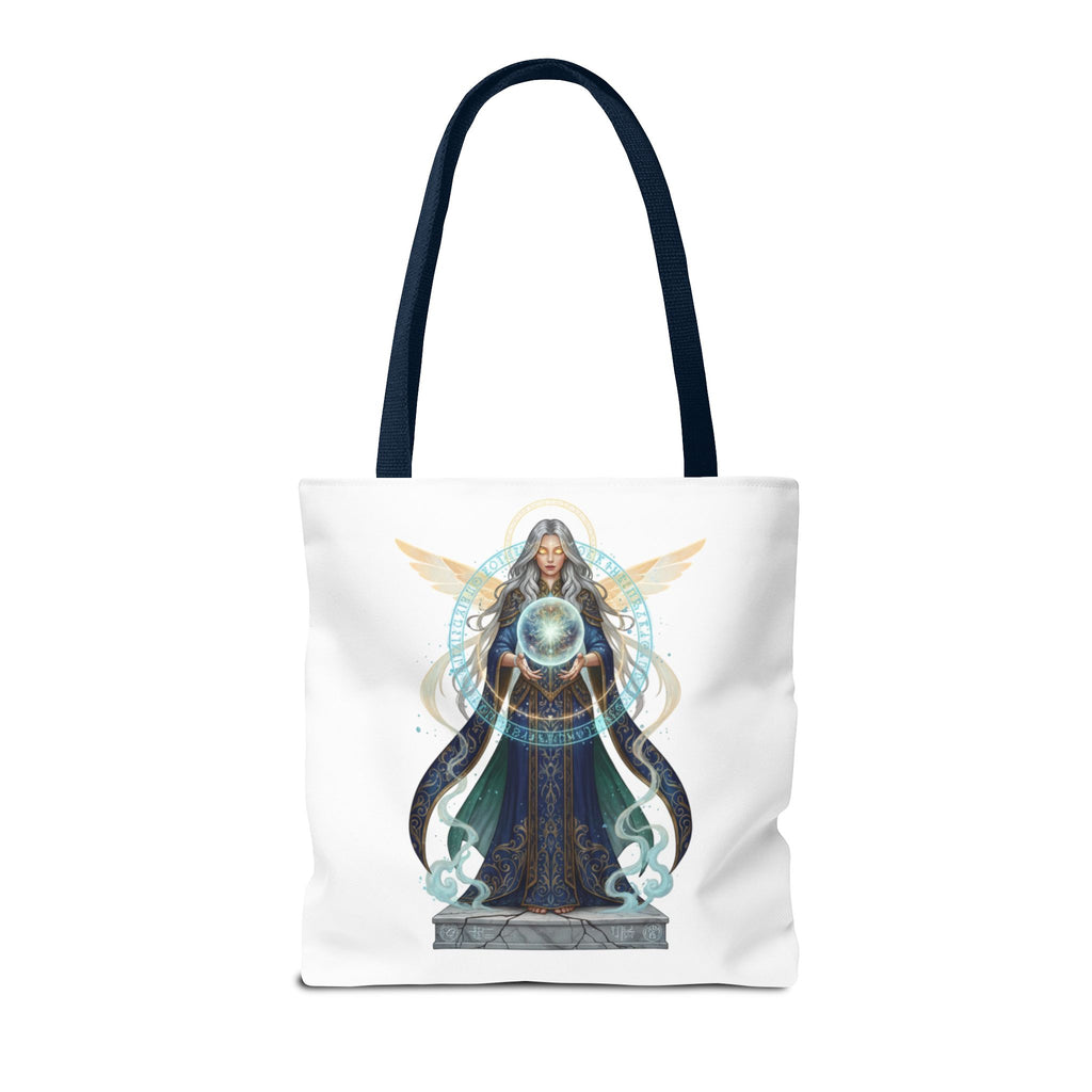 Mystic Oracle Tote Bag — Crystal Ball Seer Illustration