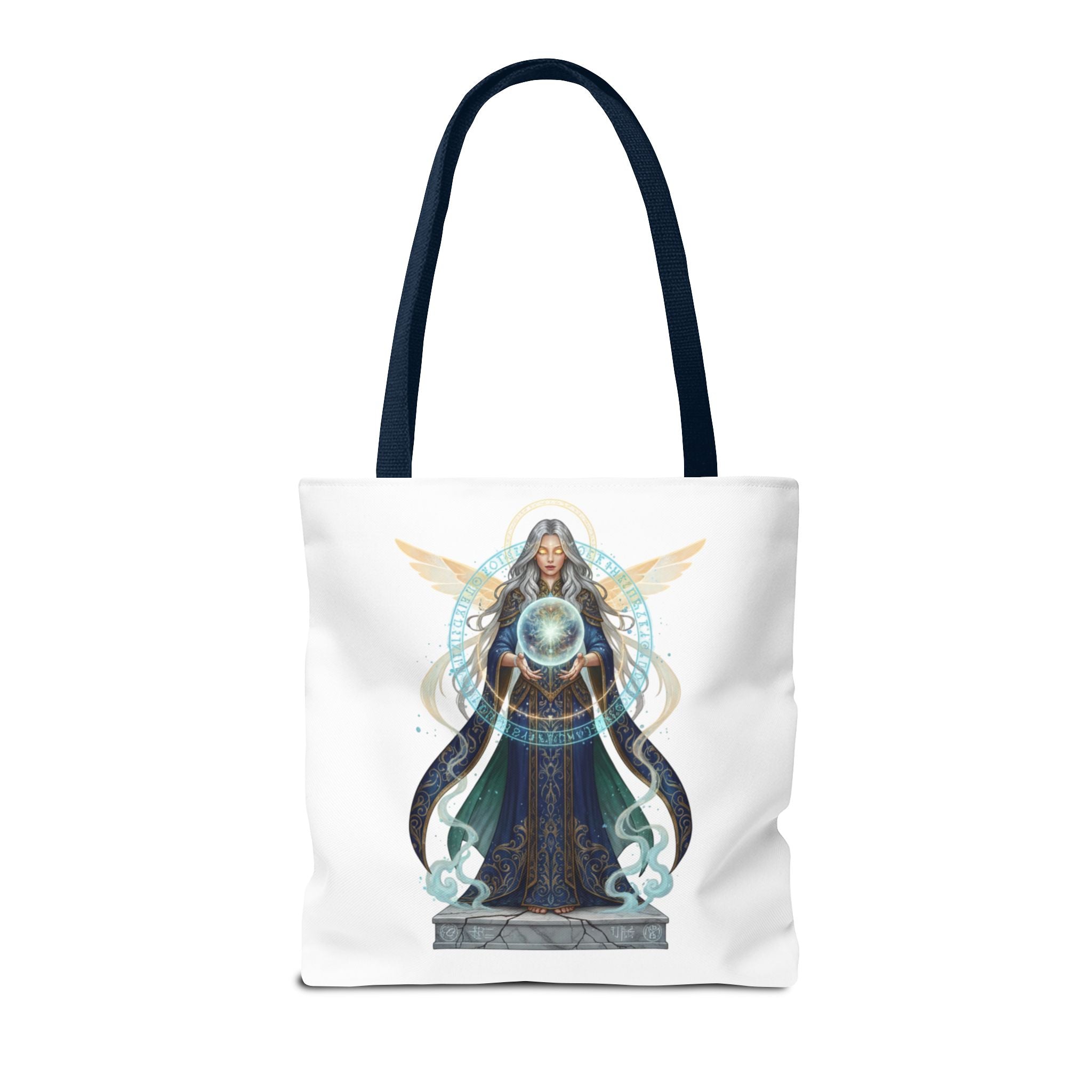 Mystic Oracle Tote Bag — Crystal Ball Seer Illustration