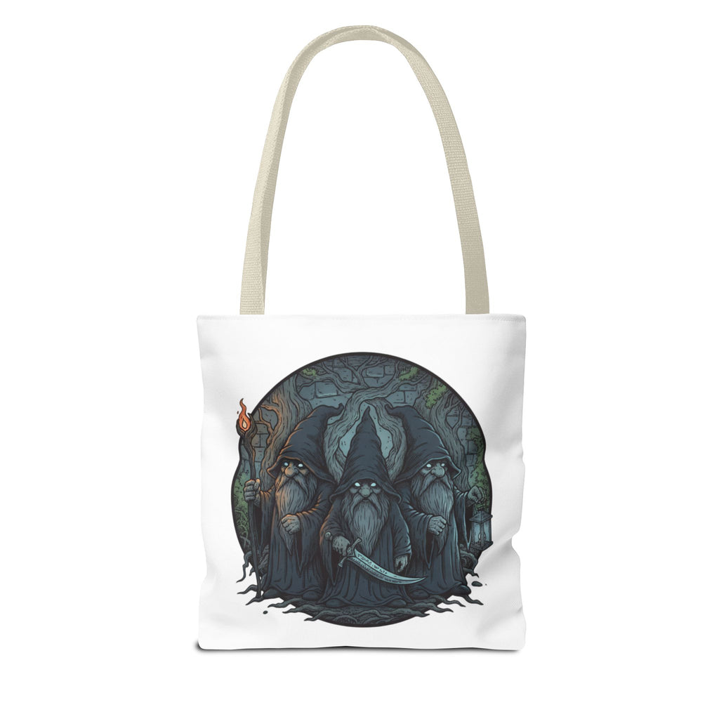Mystic Grove Wizards Tote Bag — Fantasy Circle Art All-Over Print