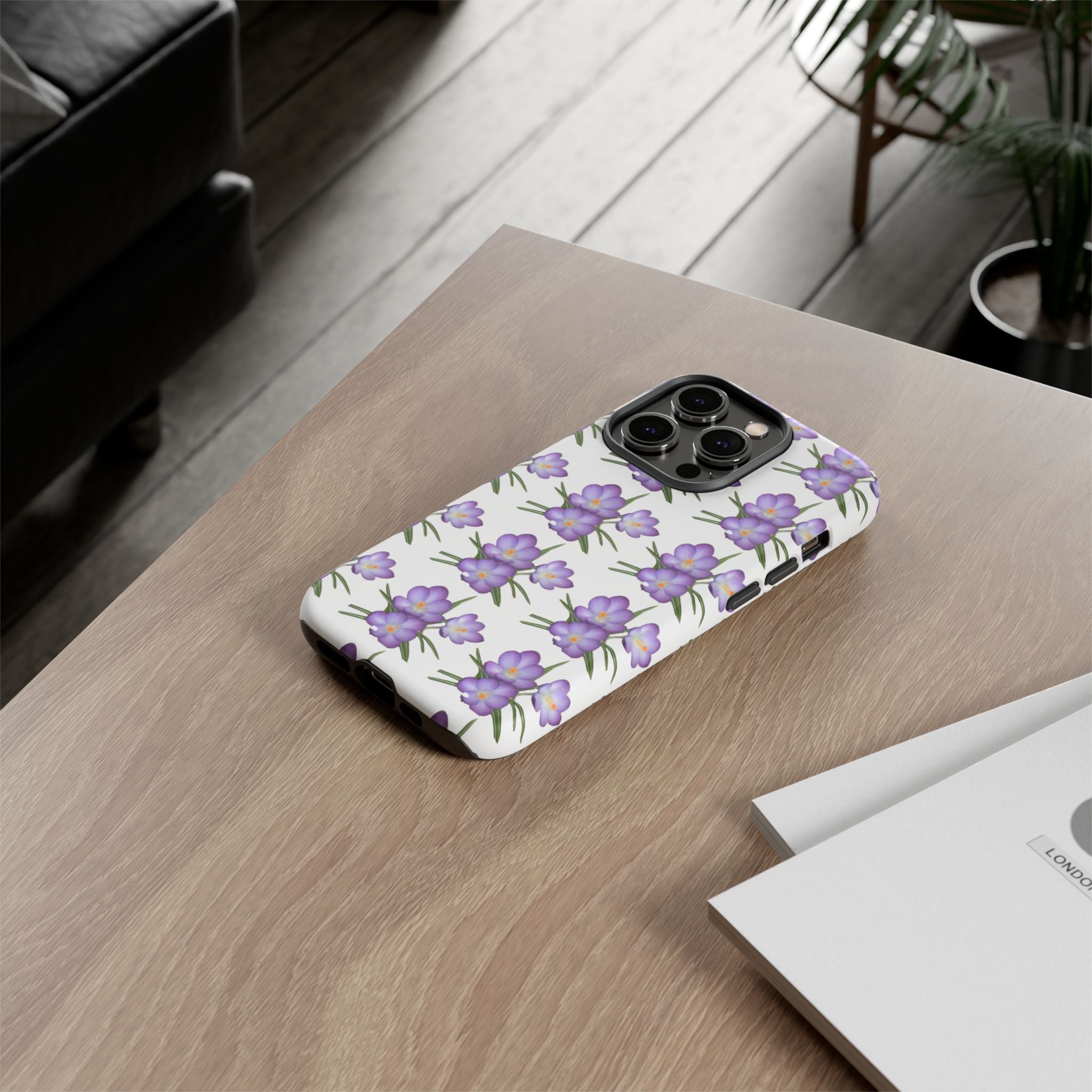 Tough Case — Purple Floral Phone Case