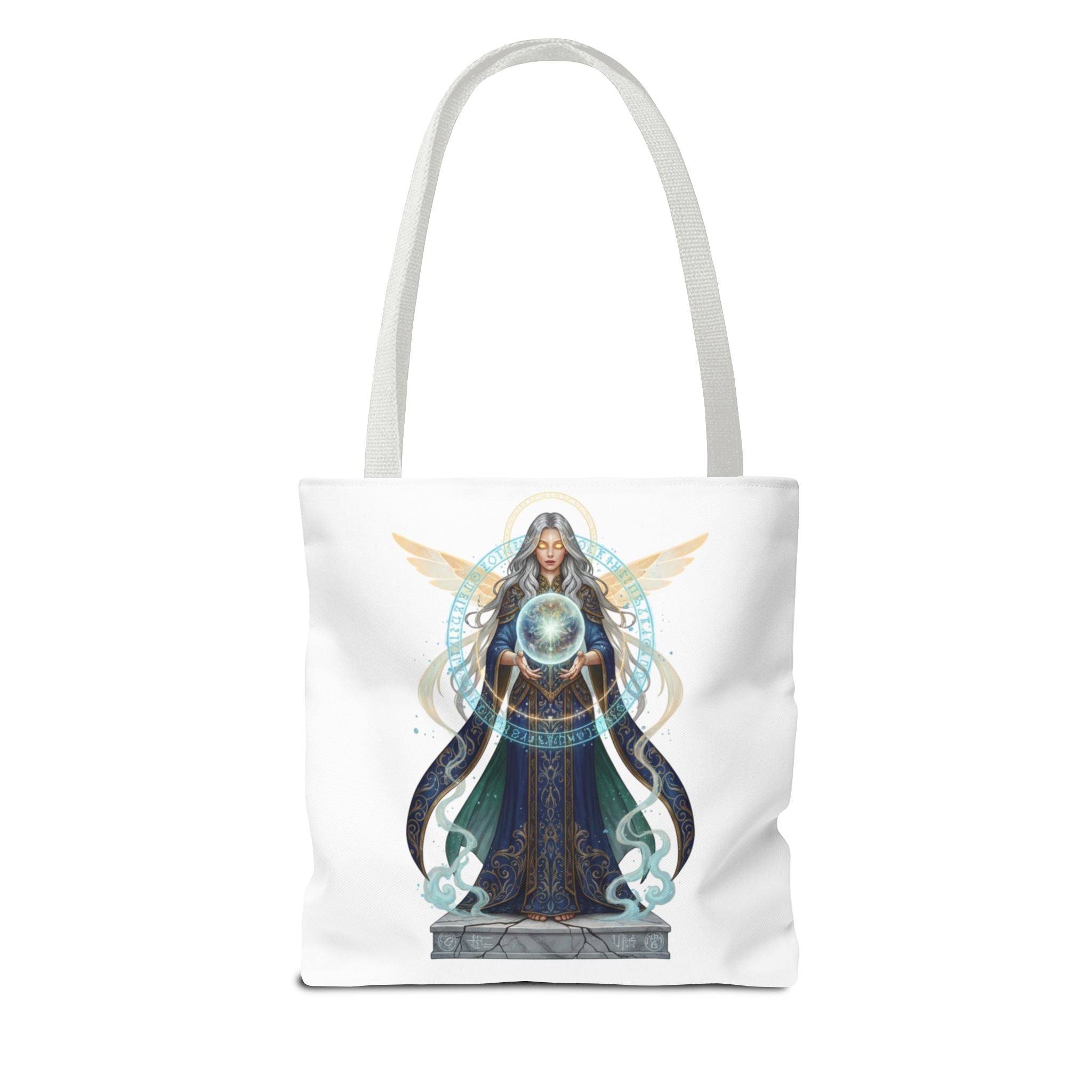 Mystic Oracle Tote Bag — Crystal Ball Seer Illustration