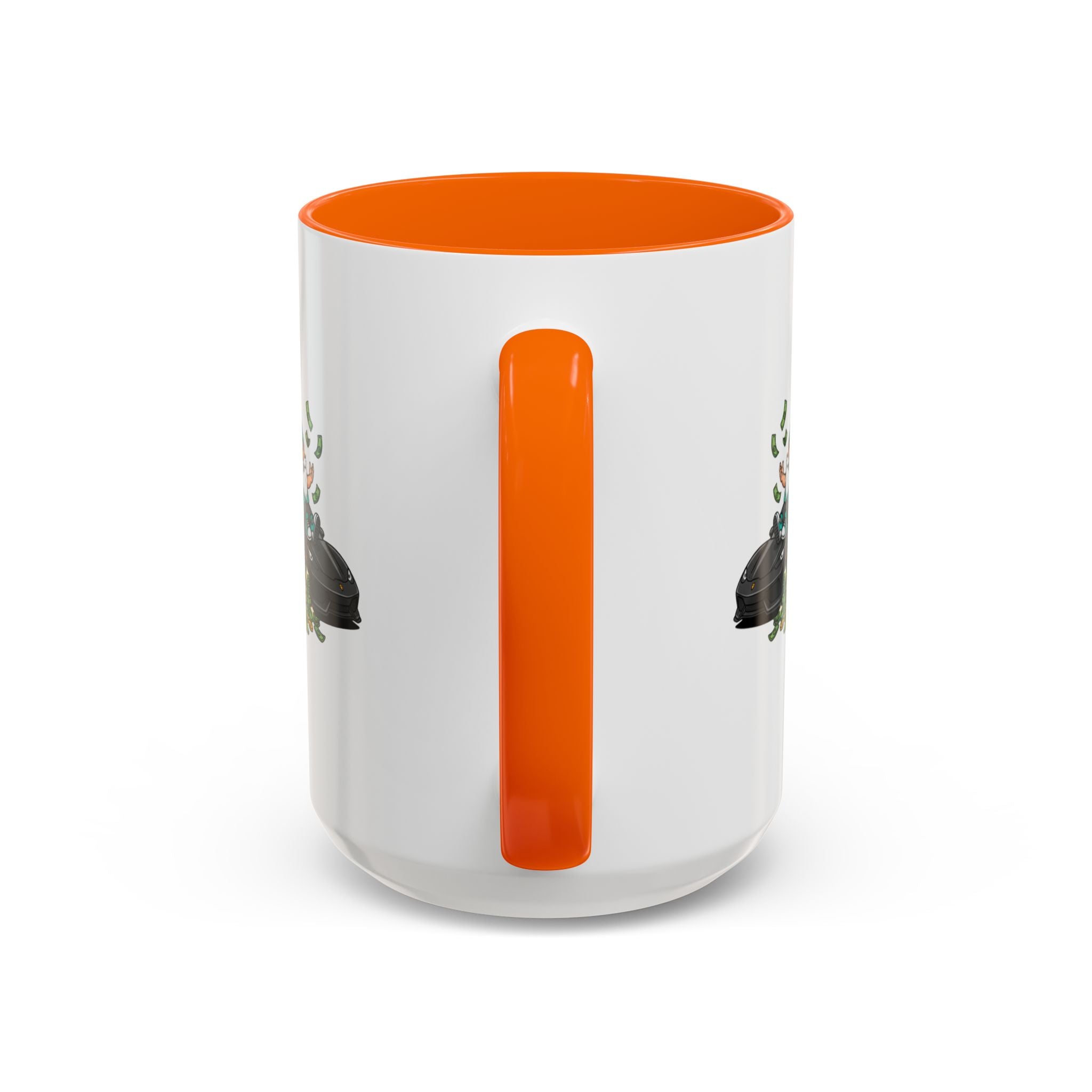 Gnome Car Crew Accent Coffee Mug — Racing Gnomes with Sports Cars (11/15oz)