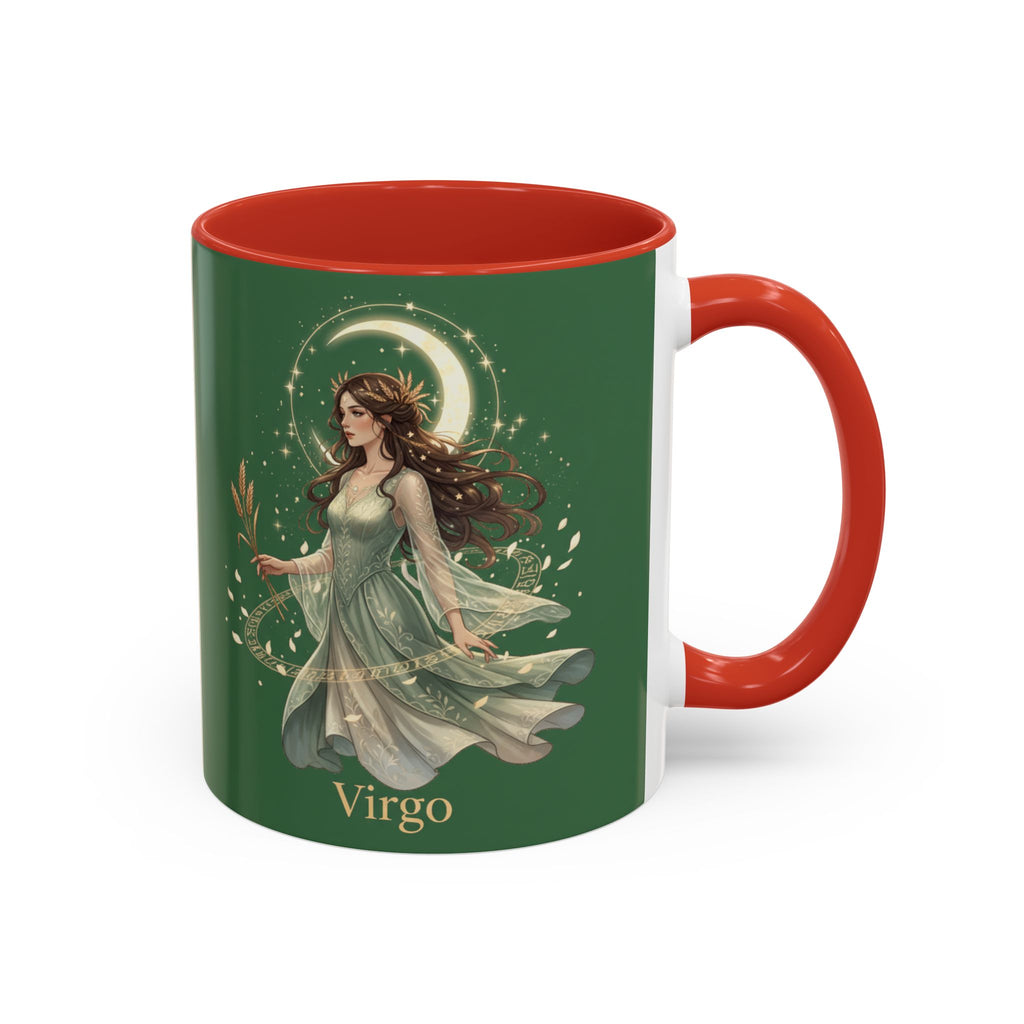 Virgo Zodiac Accent Coffee Mug — Astrological Virgo Gift (11/15oz)
