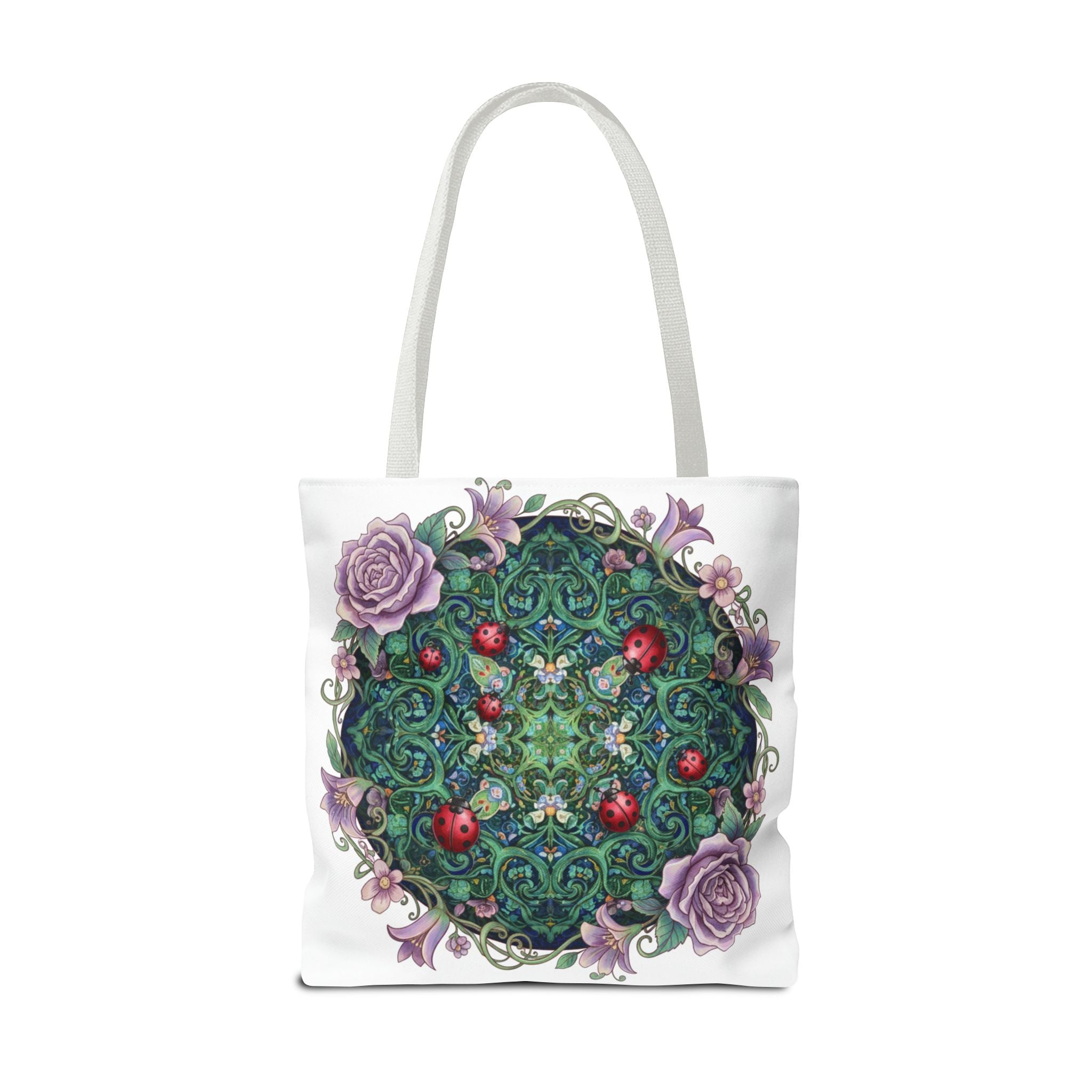 Floral Mandala Tote Bag – Ladybug & Rose Garden AOP Tote