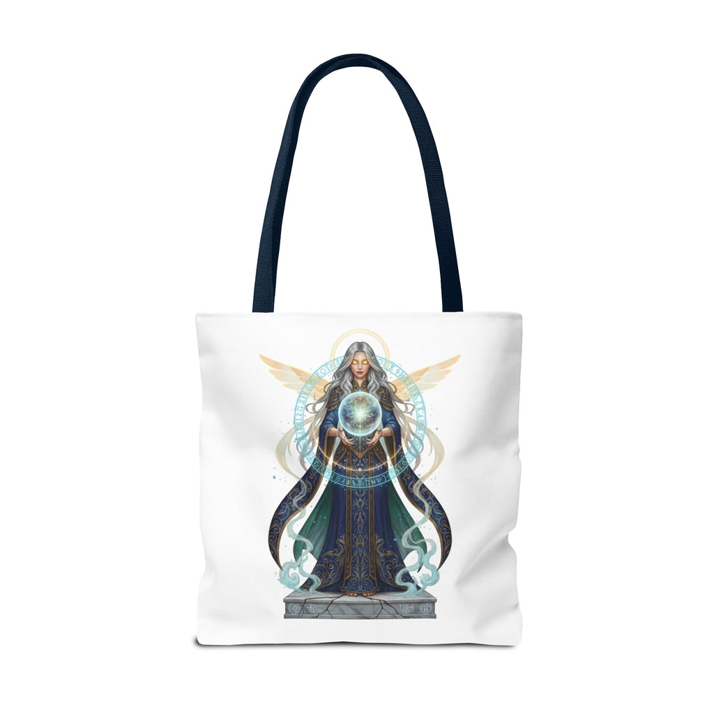 Mystic Oracle Tote Bag — Crystal Ball Seer Illustration