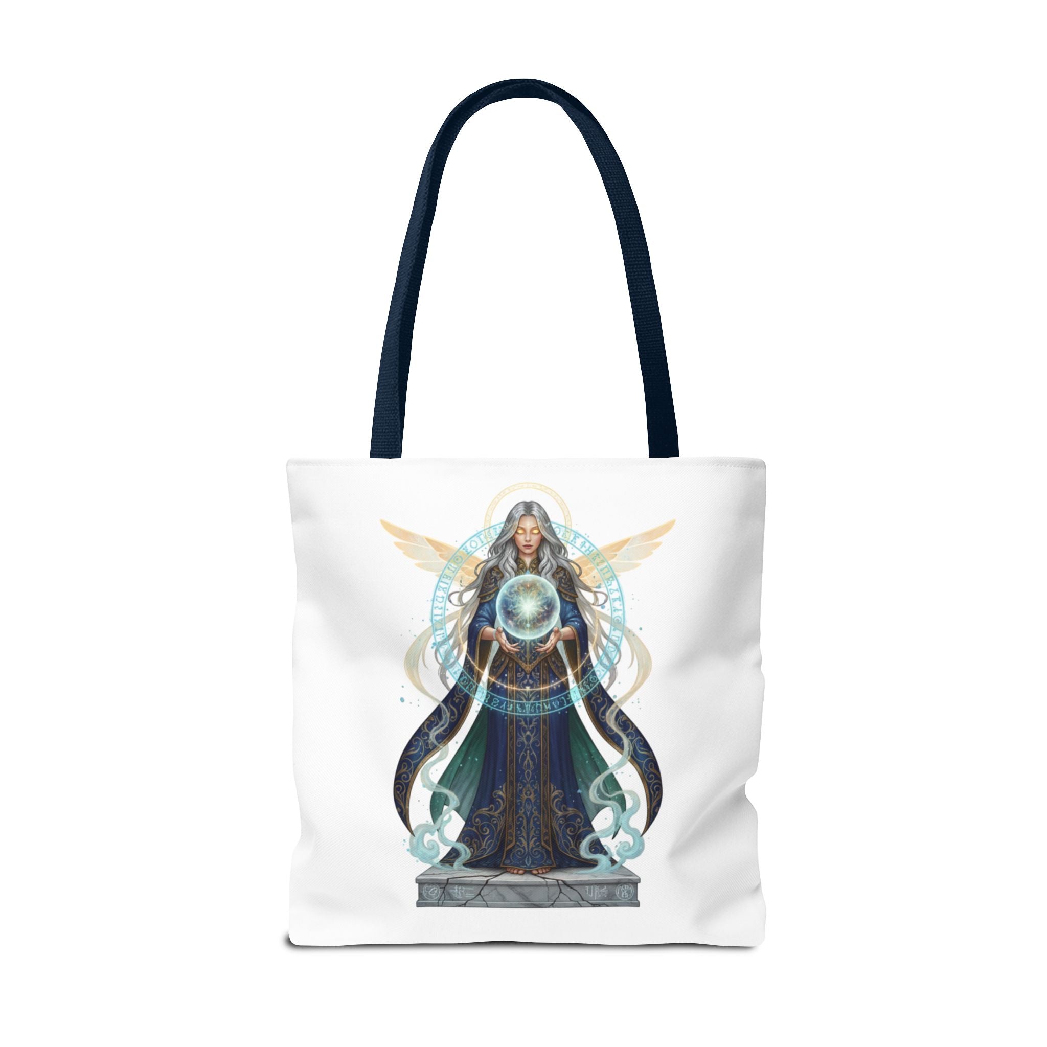 Mystic Oracle Tote Bag — Crystal Ball Seer Illustration
