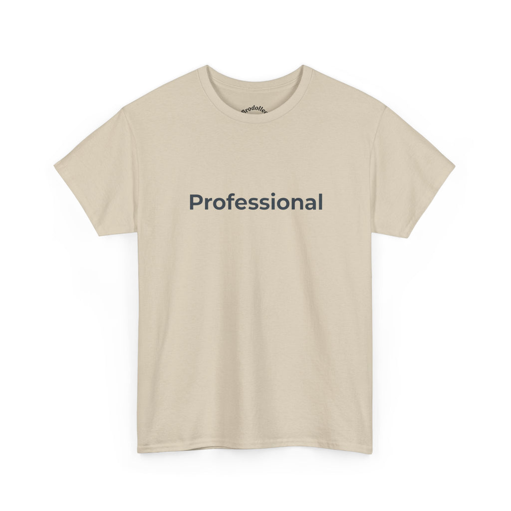 Professional T‑Shirt — Minimalist White Tee with 'Professional' Text