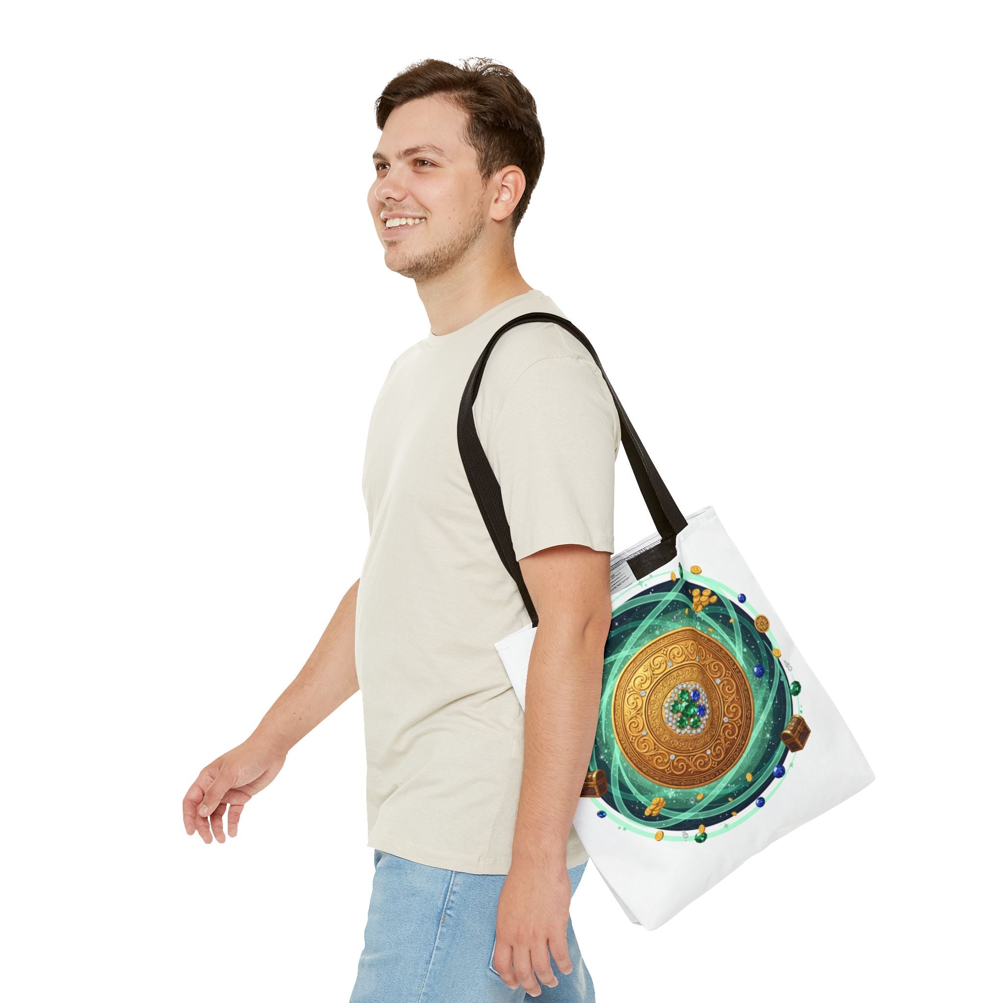 Tote Bag — Celtic Gold Shield Mandala Print Tote