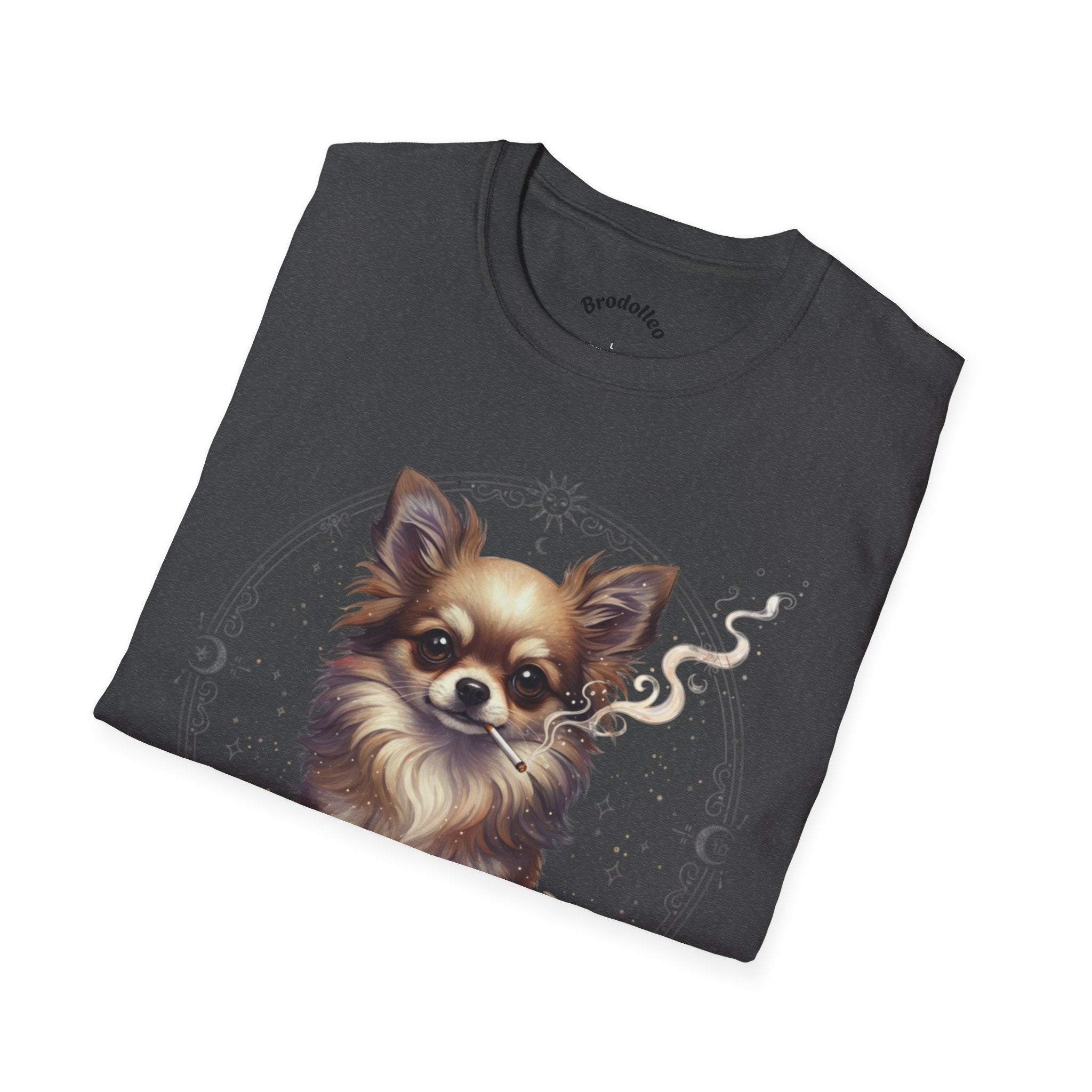 Chihuahua Portrait T-Shirt — Cute Long-Haired Dog Graphic Tee
