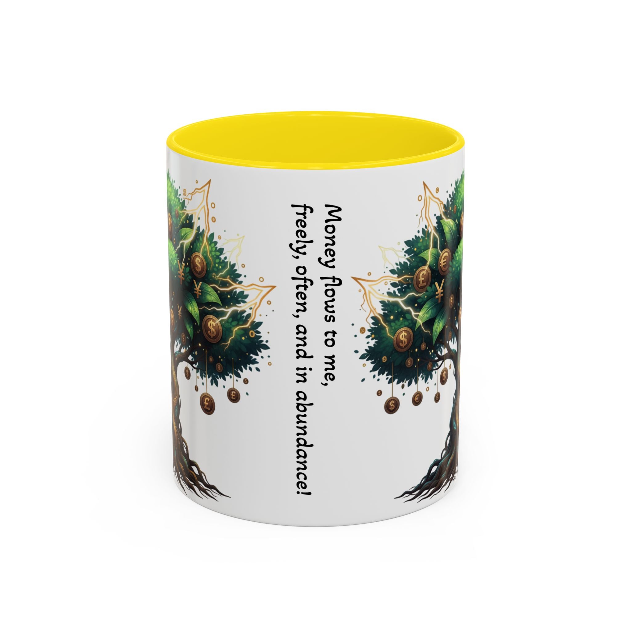 Accent Mug — Money Flows to Me Tree of Abundance Coffee Cup (11/15oz)
