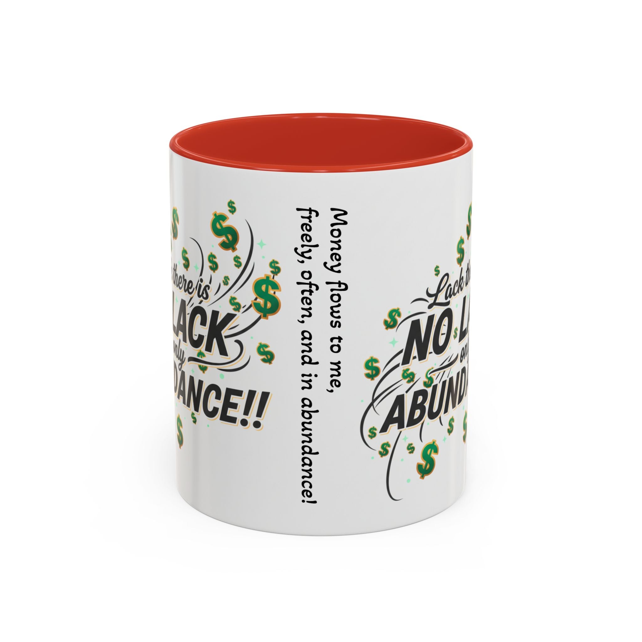 Abundance Coffee Mug — "No Lack, Only Abundance" Inspirational Accent Mug