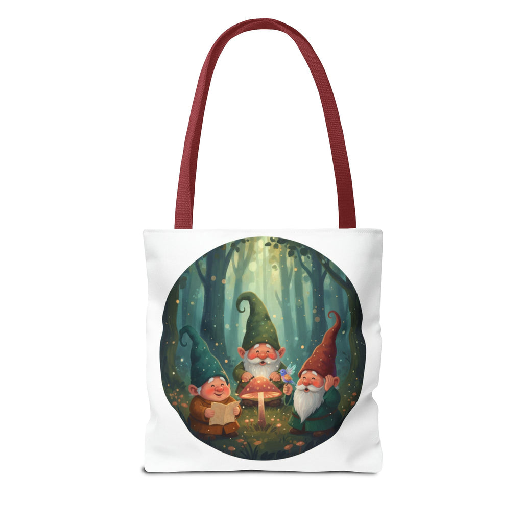 Gnome Forest Tote Bag — Magical Woodland Gnomes All-Over Print