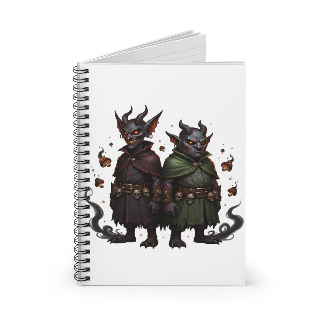 Demonic Goblin Duo Spiral Notebook — Fantasy Sketch Journal