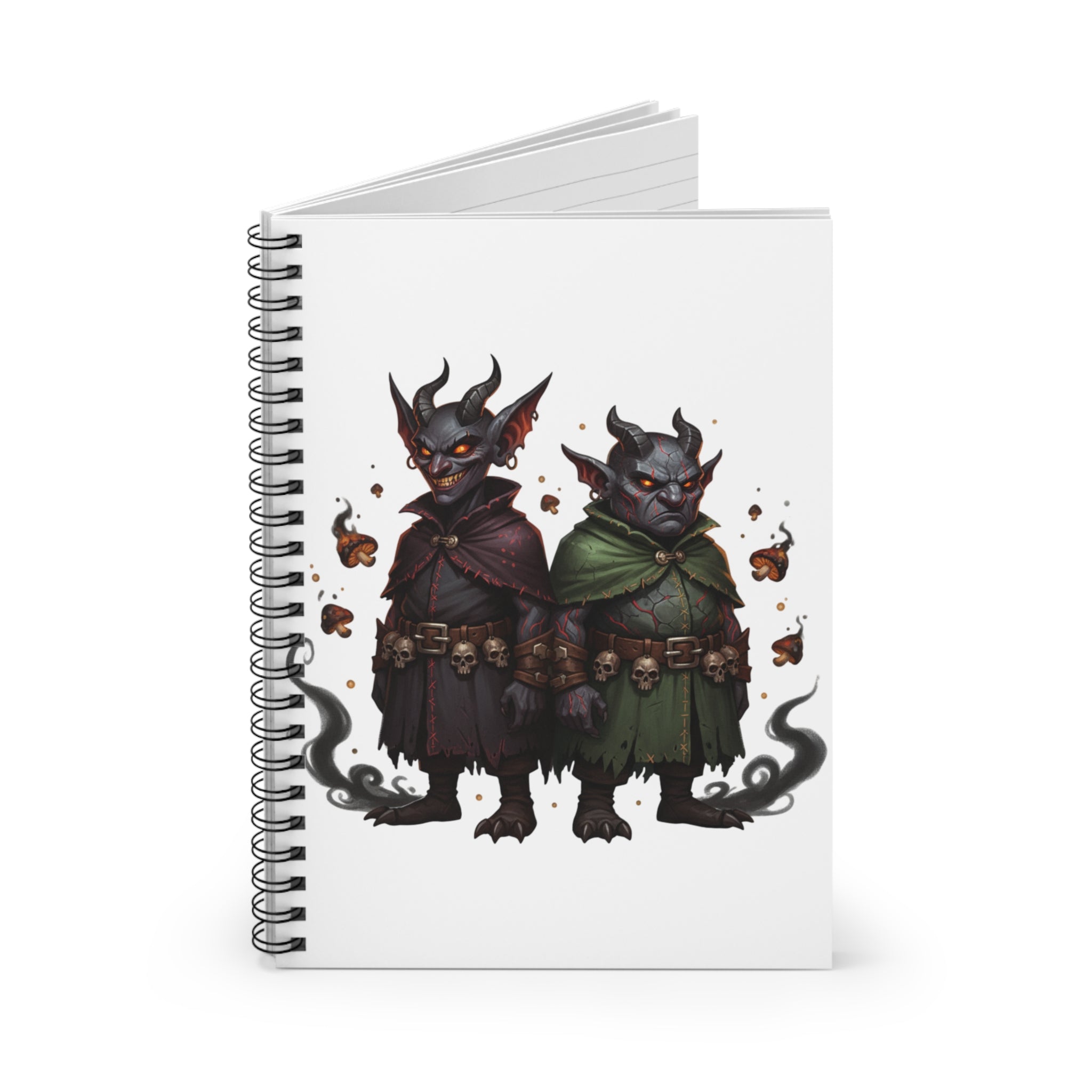 Demonic Goblin Duo Spiral Notebook — Fantasy Sketch Journal
