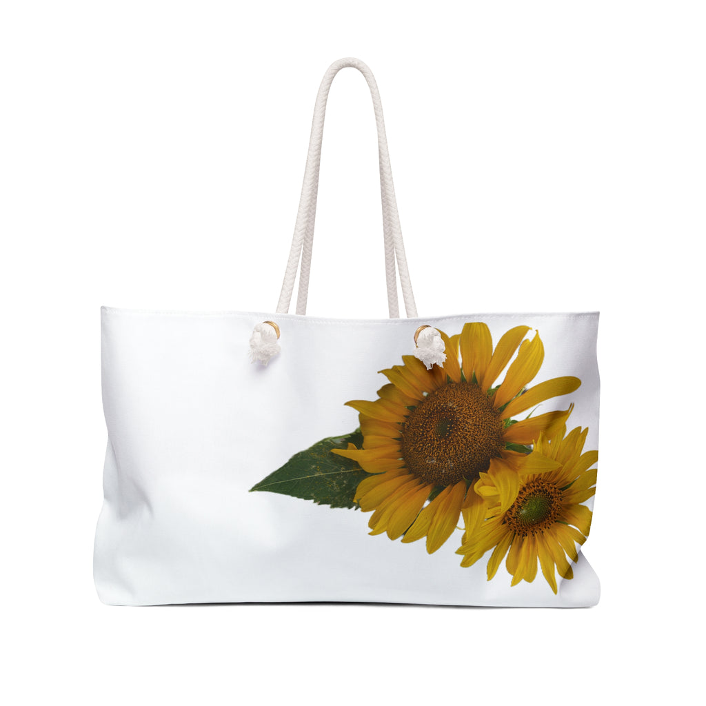Sunflower Weekender Bag – Large Floral Travel Tote for Beach, Weekend Getaways & Gifts