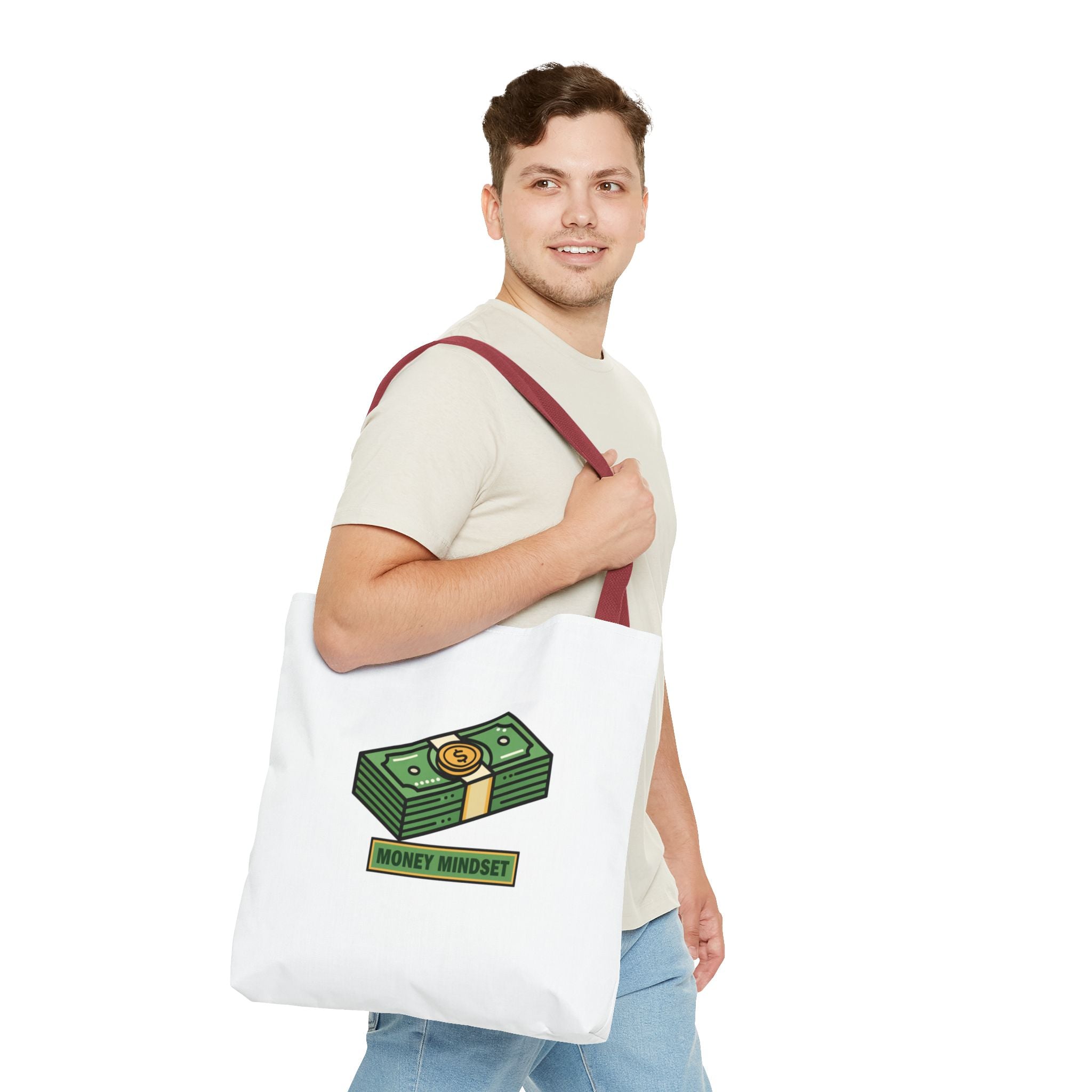 Money Mindset Tote Bag — Cash Stack Graphic Eco Shopper