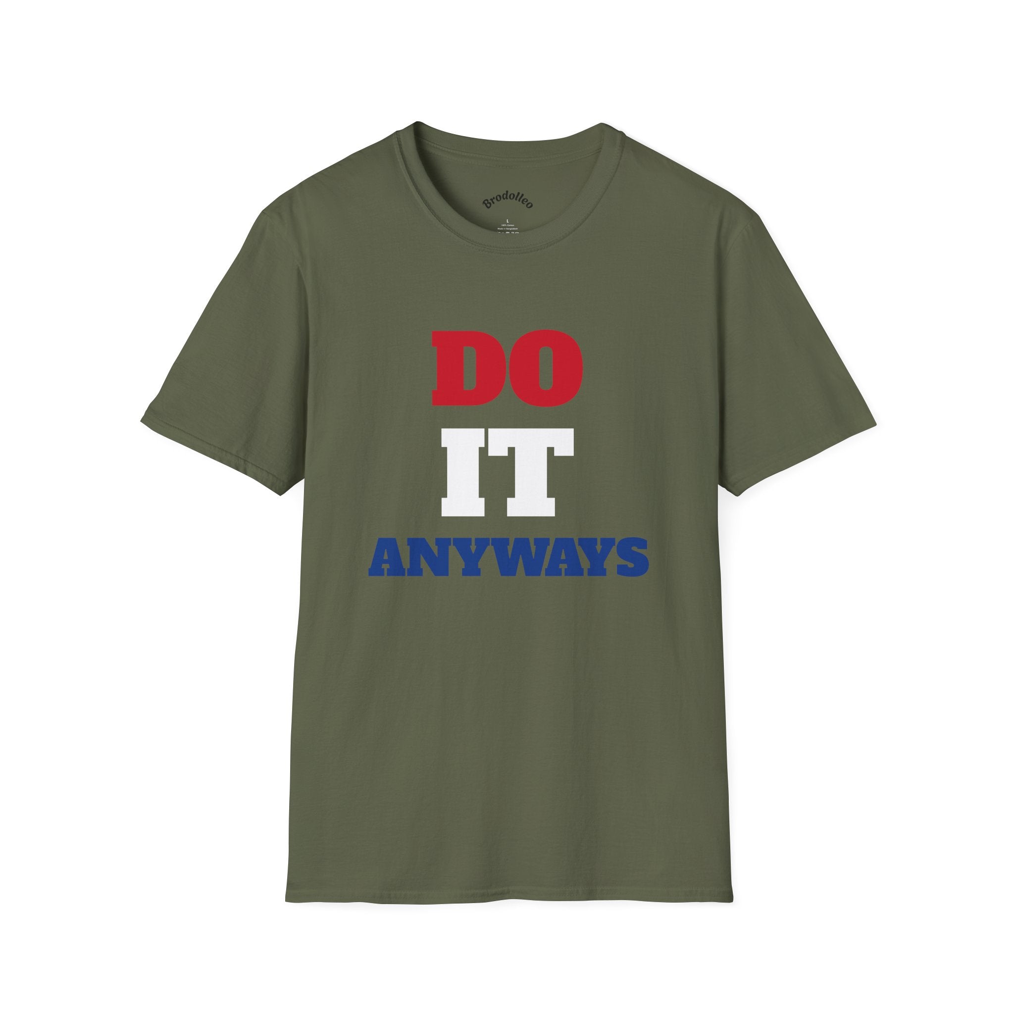 Do Anyways T-Shirt — Bold Red & Blue Motivational Tee