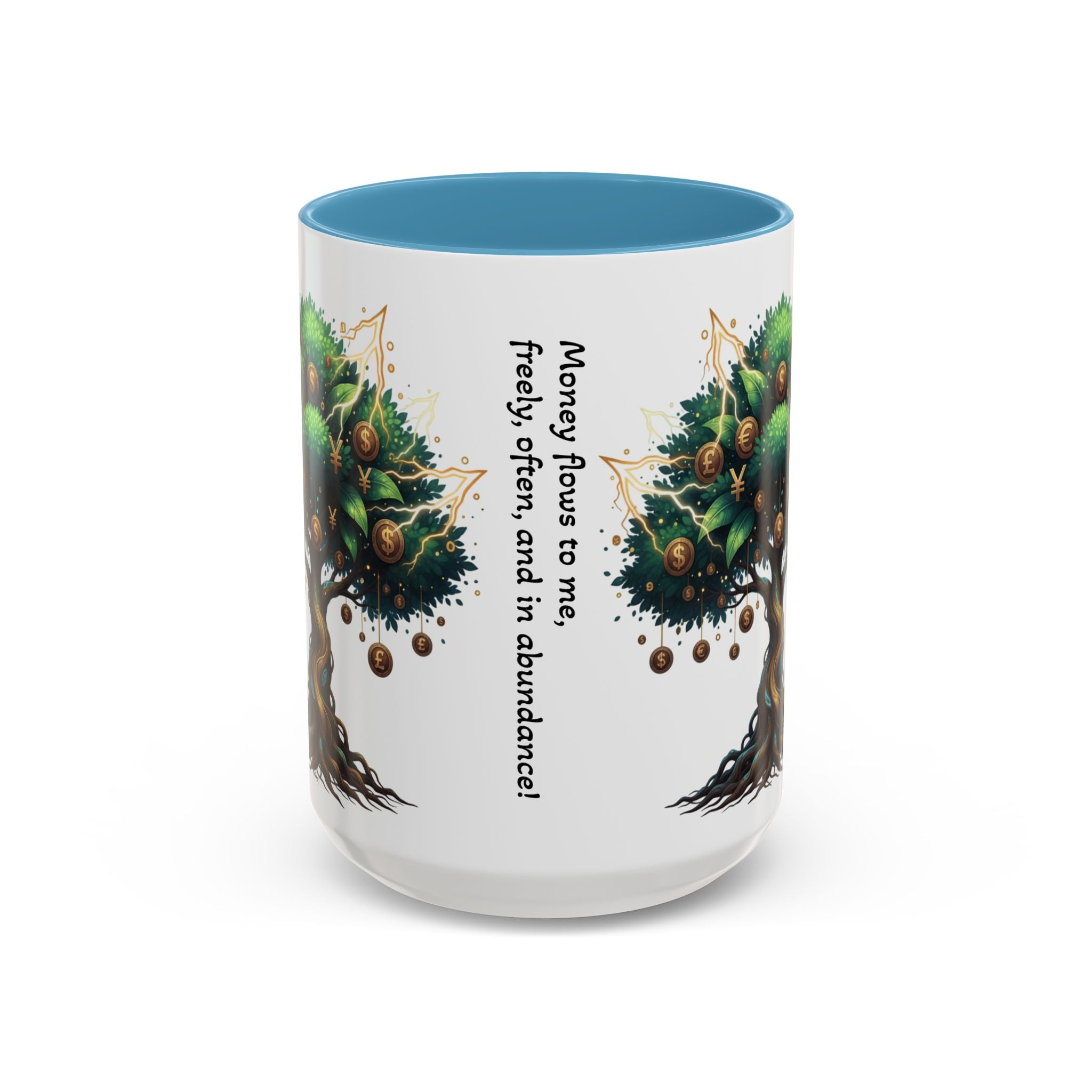 Accent Mug — Money Flows to Me Tree of Abundance Coffee Cup (11/15oz)