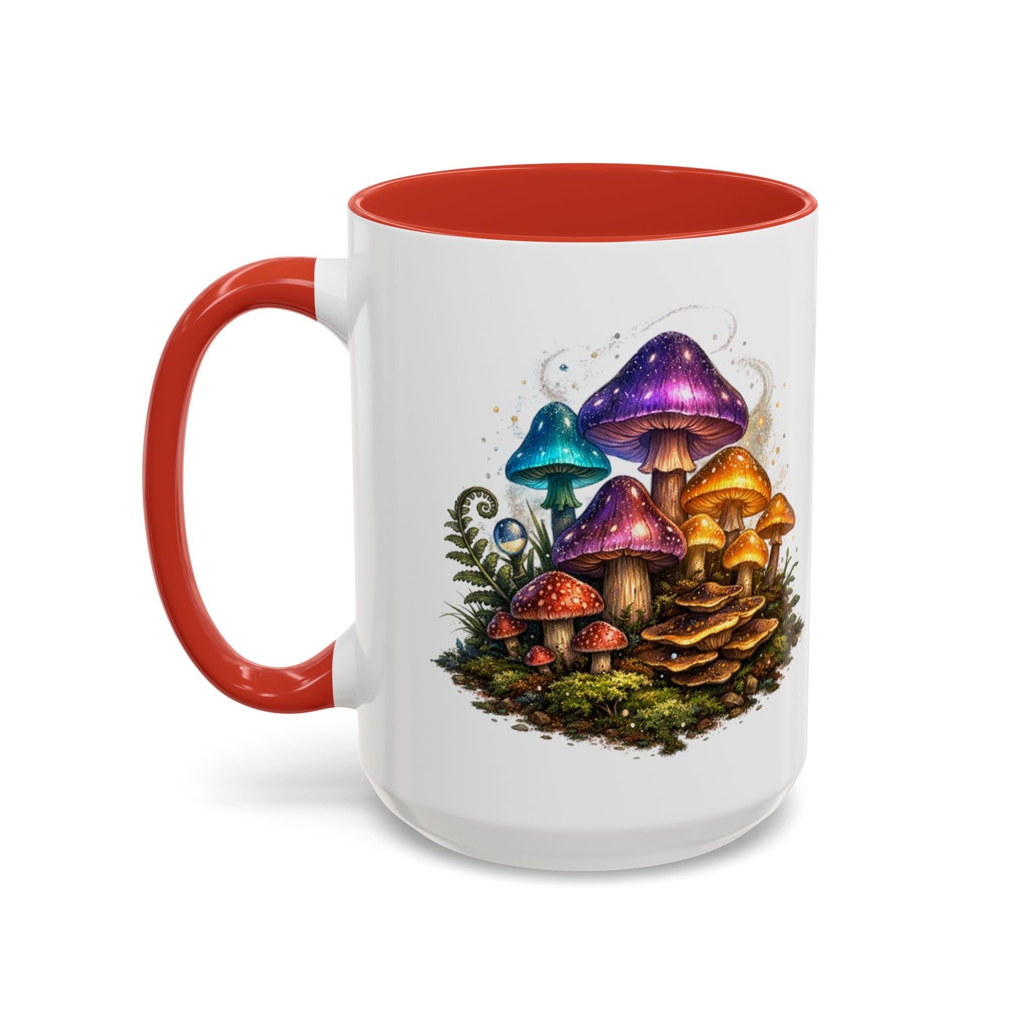 Colorful Fantasy Mushroom Coffee Mug — Accent Ceramic 11/15oz