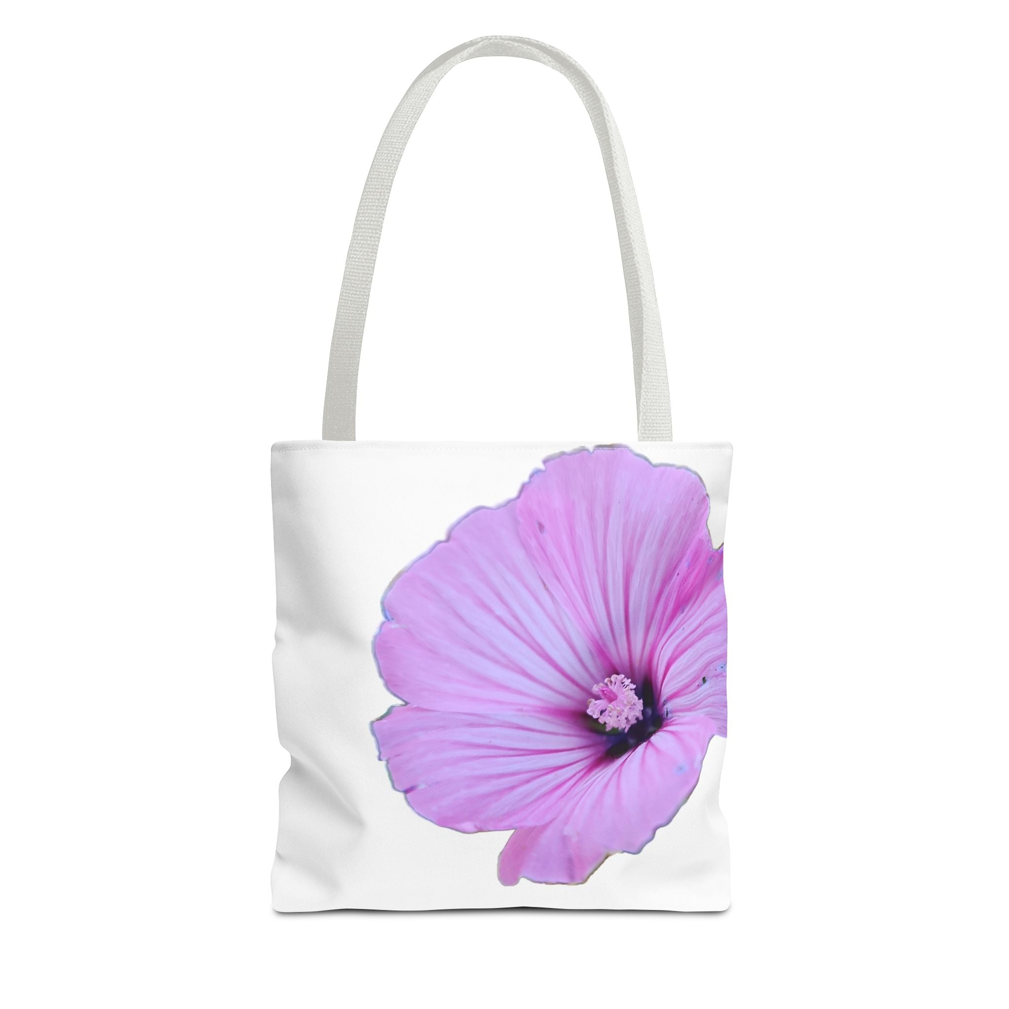 Floral Pink Hibiscus Tote Bag — Large Botanical Beach & Market Tote