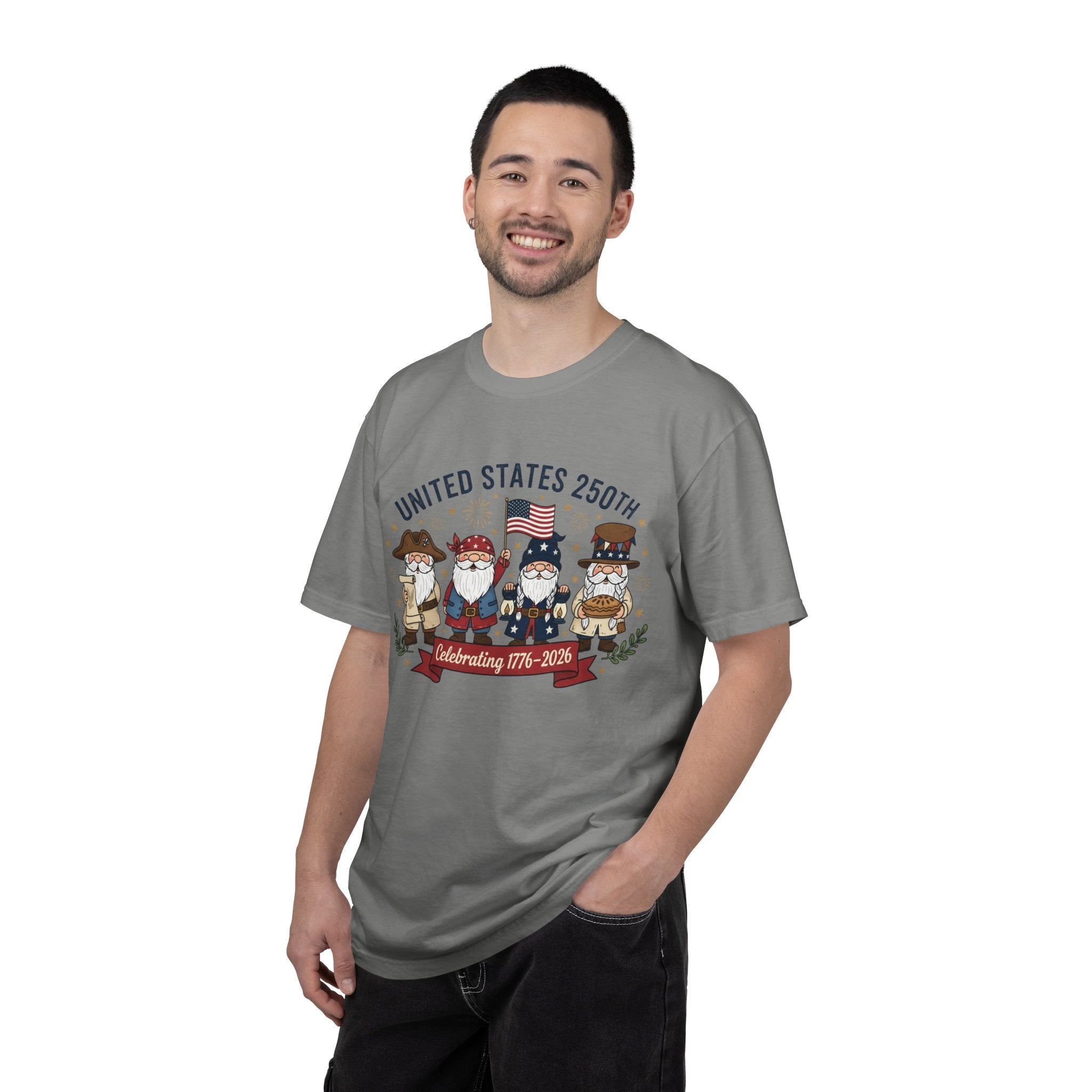 United States 250th Celebration T-shirt | Colonial Characters, 1776–2026