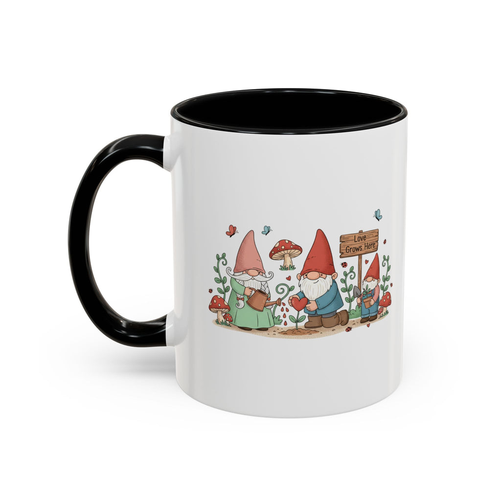 Gnome Garden Coffee Mug — Cute ‘Love Grows Here’ Accent Mug