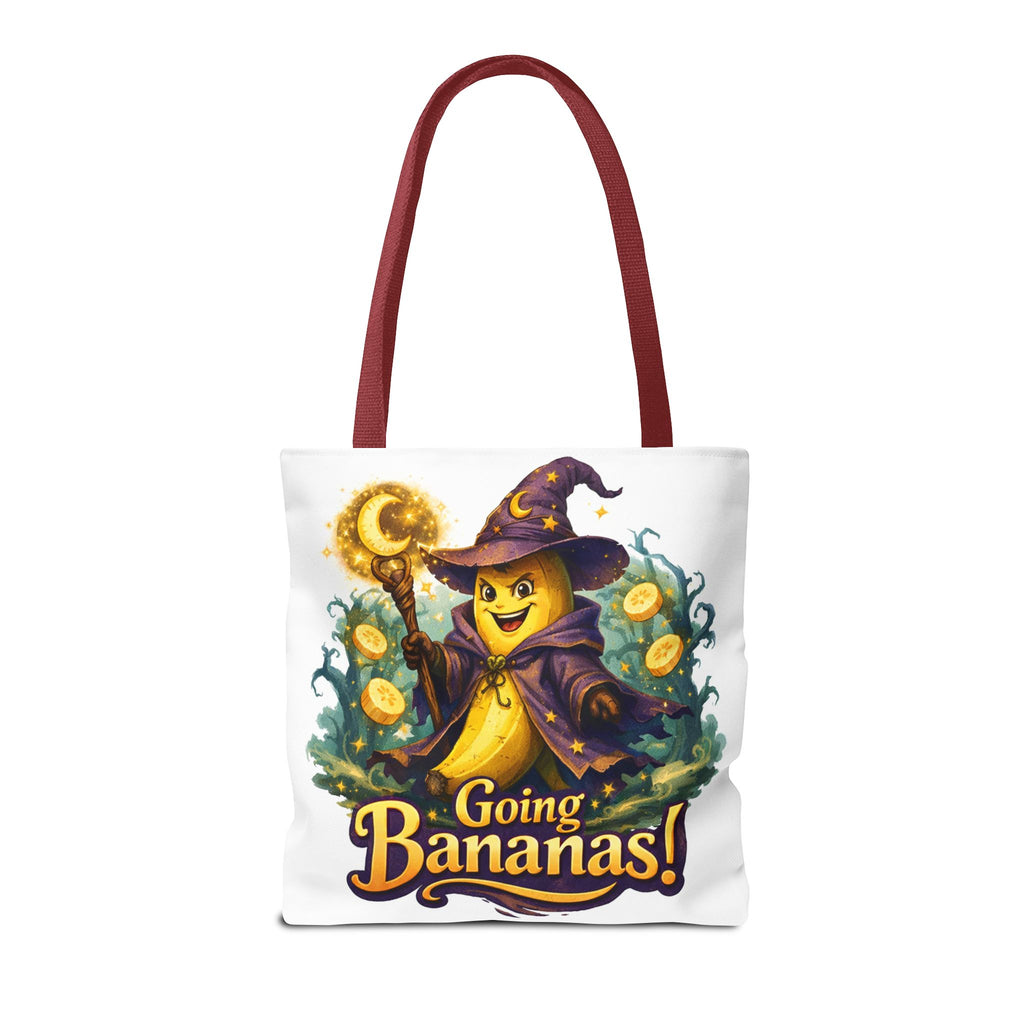 Going Bananas! Witch Banana Tote Bag — Cute Halloween Grocery & Trick-or-Treat Tote