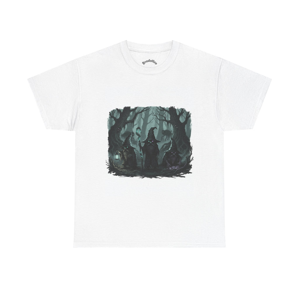 Forest Warden T-Shirt — Dark Fantasy Ranger in Enchanted Woods