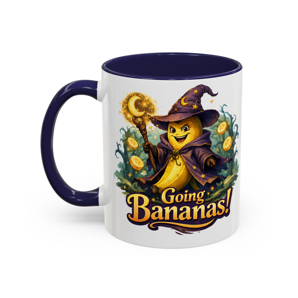 Going Bananas! Witch Banana Accent Coffee Mug — Fun Halloween Coffee Cup (11/15oz)