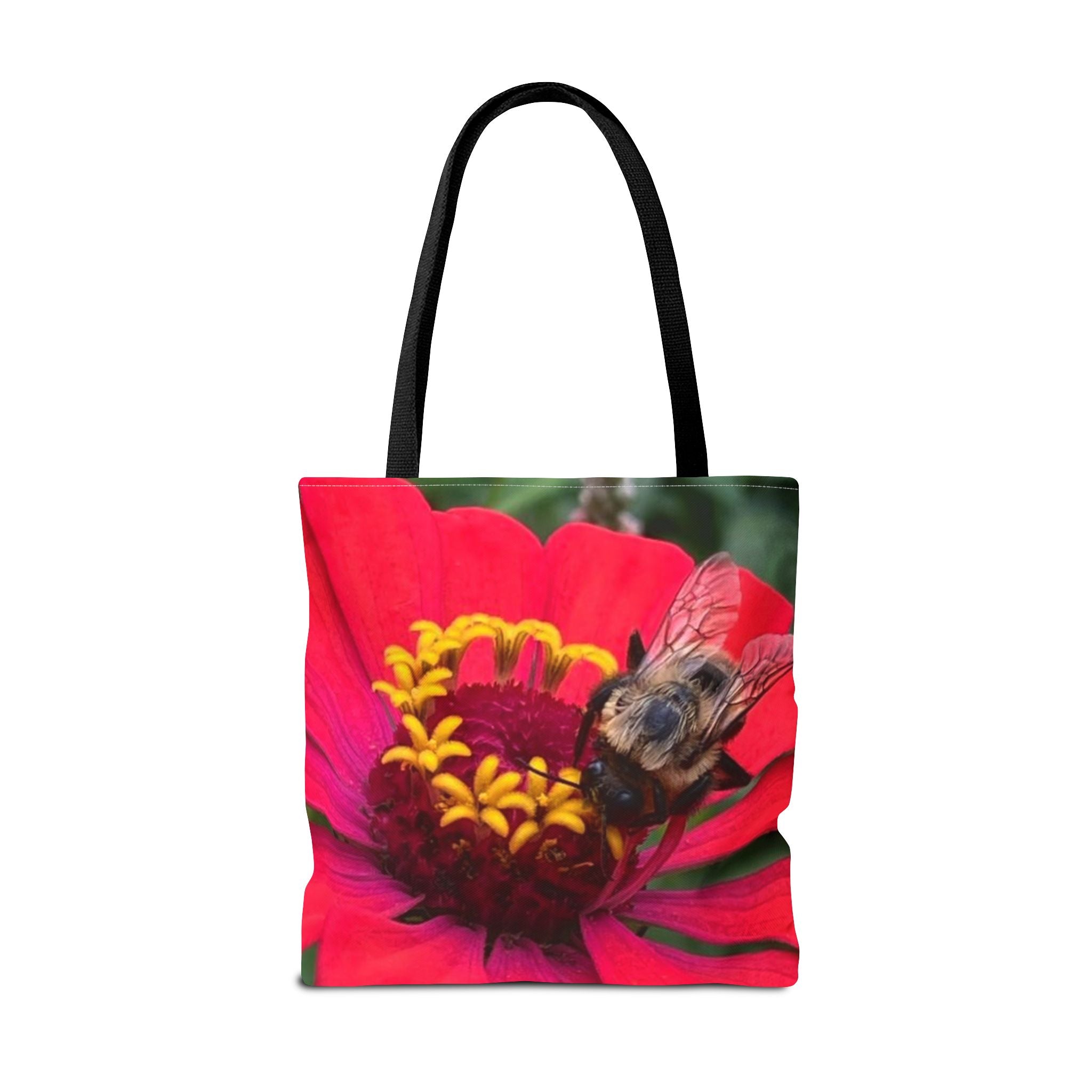 Floral Bee Tote Bag — Red Zinnia Garden Shopper
