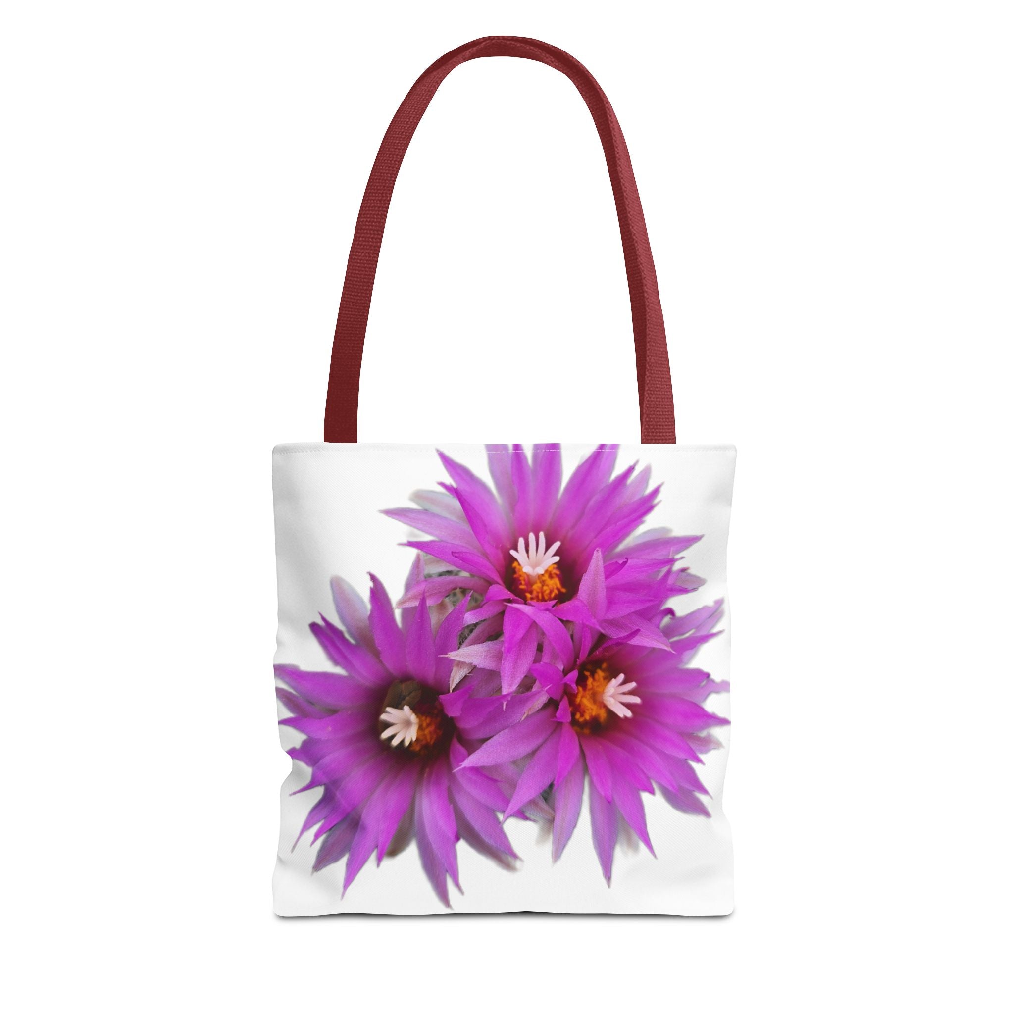 Pink Cactus Flower Tote Bag — Vibrant Desert Floral All-Over Print Tote