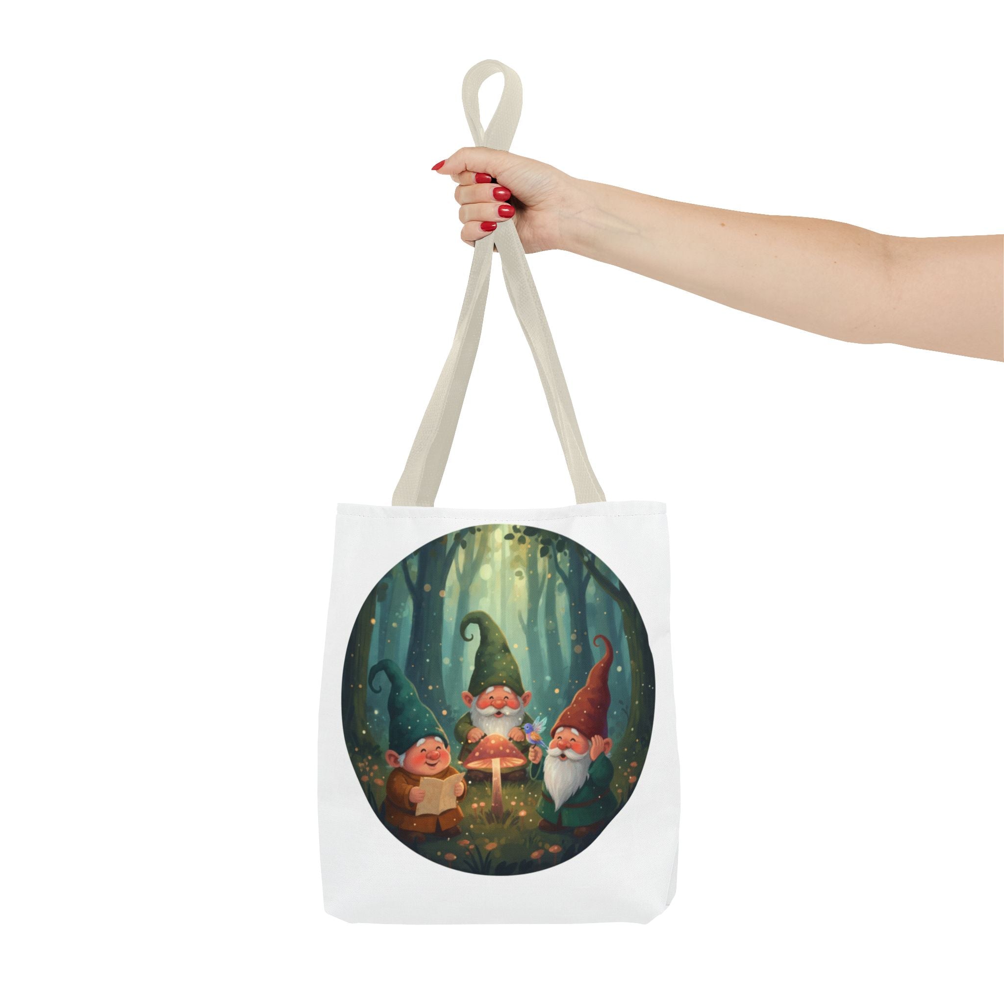 Gnome Forest Tote Bag — Magical Woodland Gnomes All-Over Print