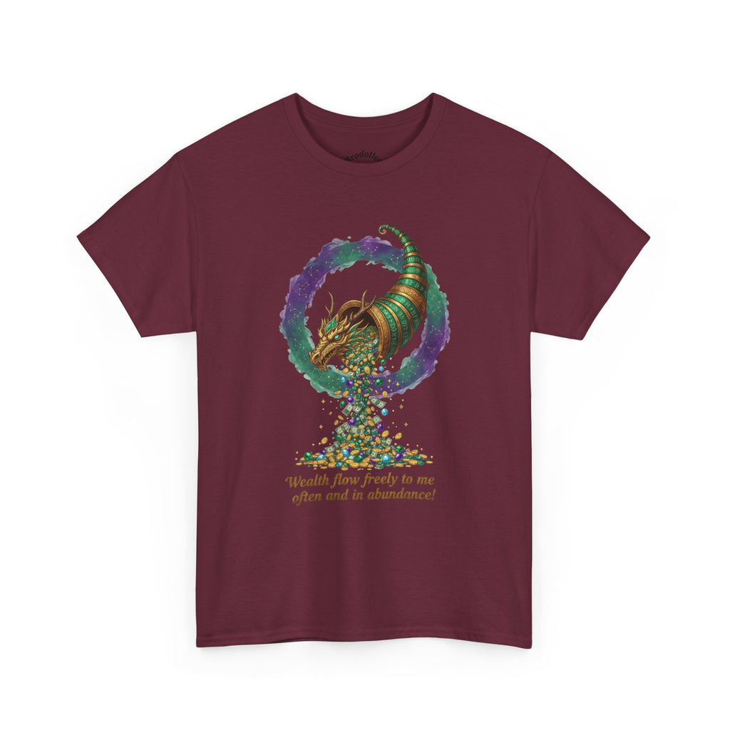 T-Shirt — Cornucopia Wealth Design: "Wealth Flows Freely to Me" Affirmation Tee