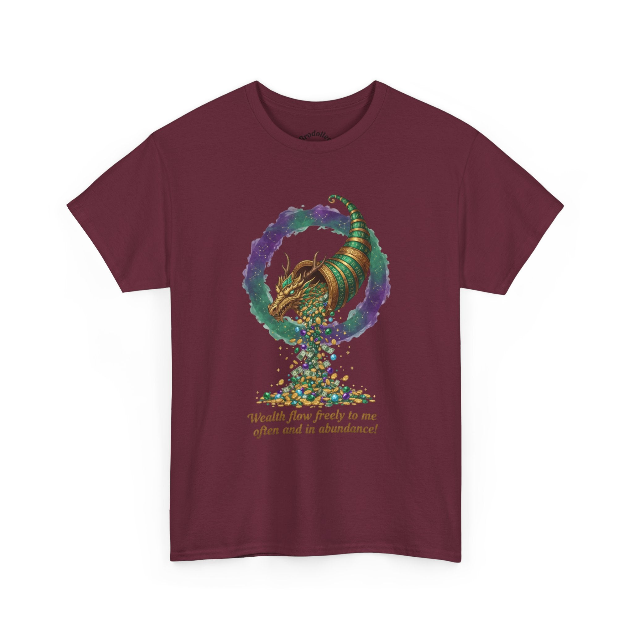 T-Shirt — Cornucopia Wealth Design: "Wealth Flows Freely to Me" Affirmation Tee