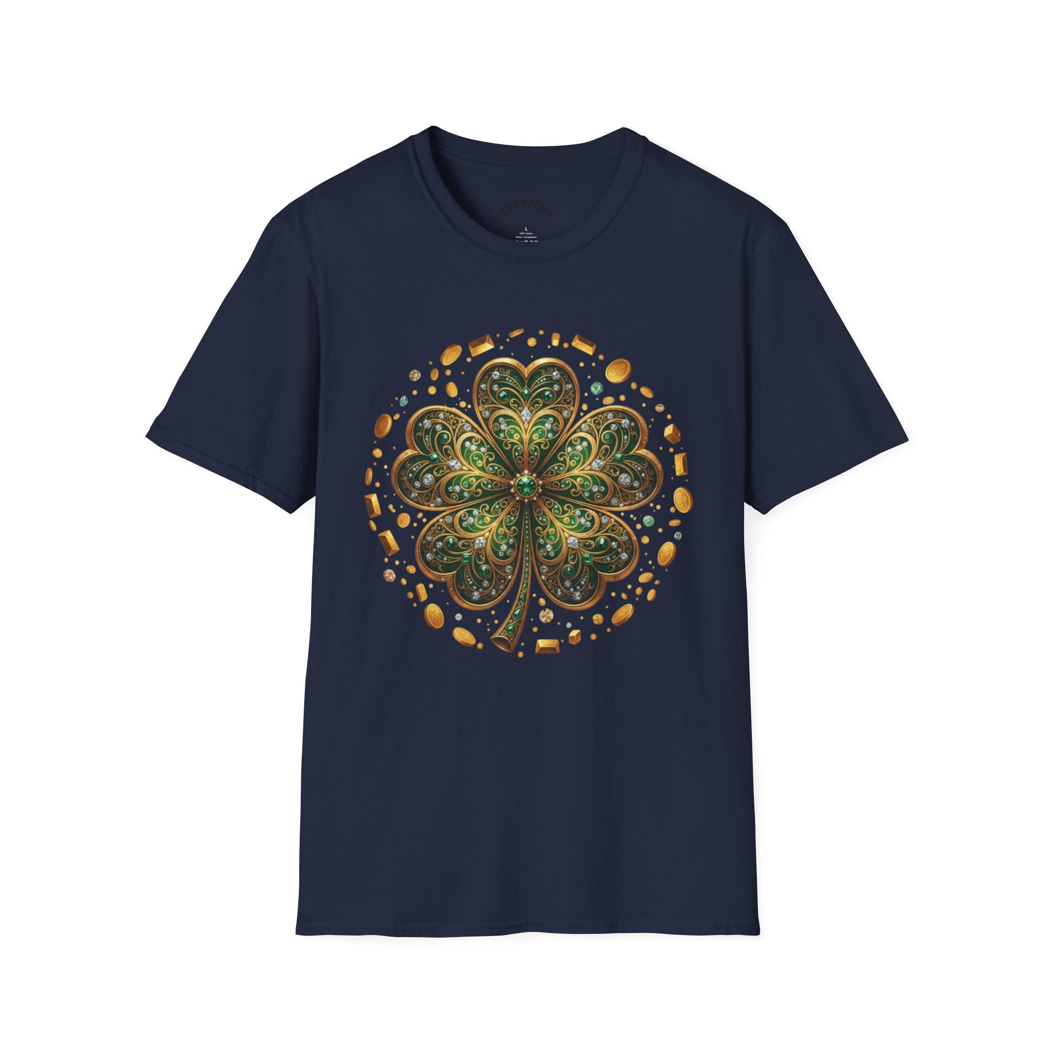 St. Patrick’s Clover Graphic T‑Shirt — Green Shamrock Mandala Tee