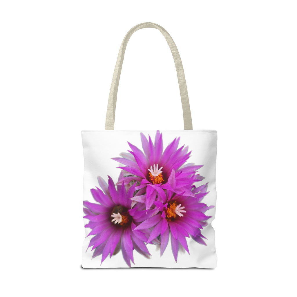 Pink Cactus Flower Tote Bag — Vibrant Desert Floral All-Over Print Tote