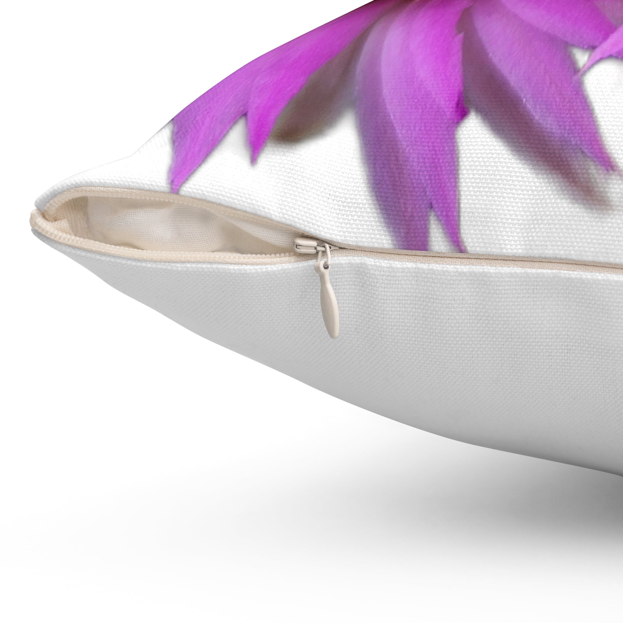 Purple Cactus Floral Pillow – Vibrant Square Throw Pillow