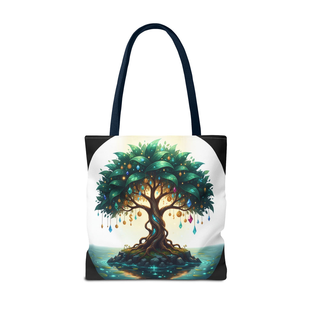 Enchanted Tree Tote Bag - Mystical Gem-Decorated Tree All-Over Print