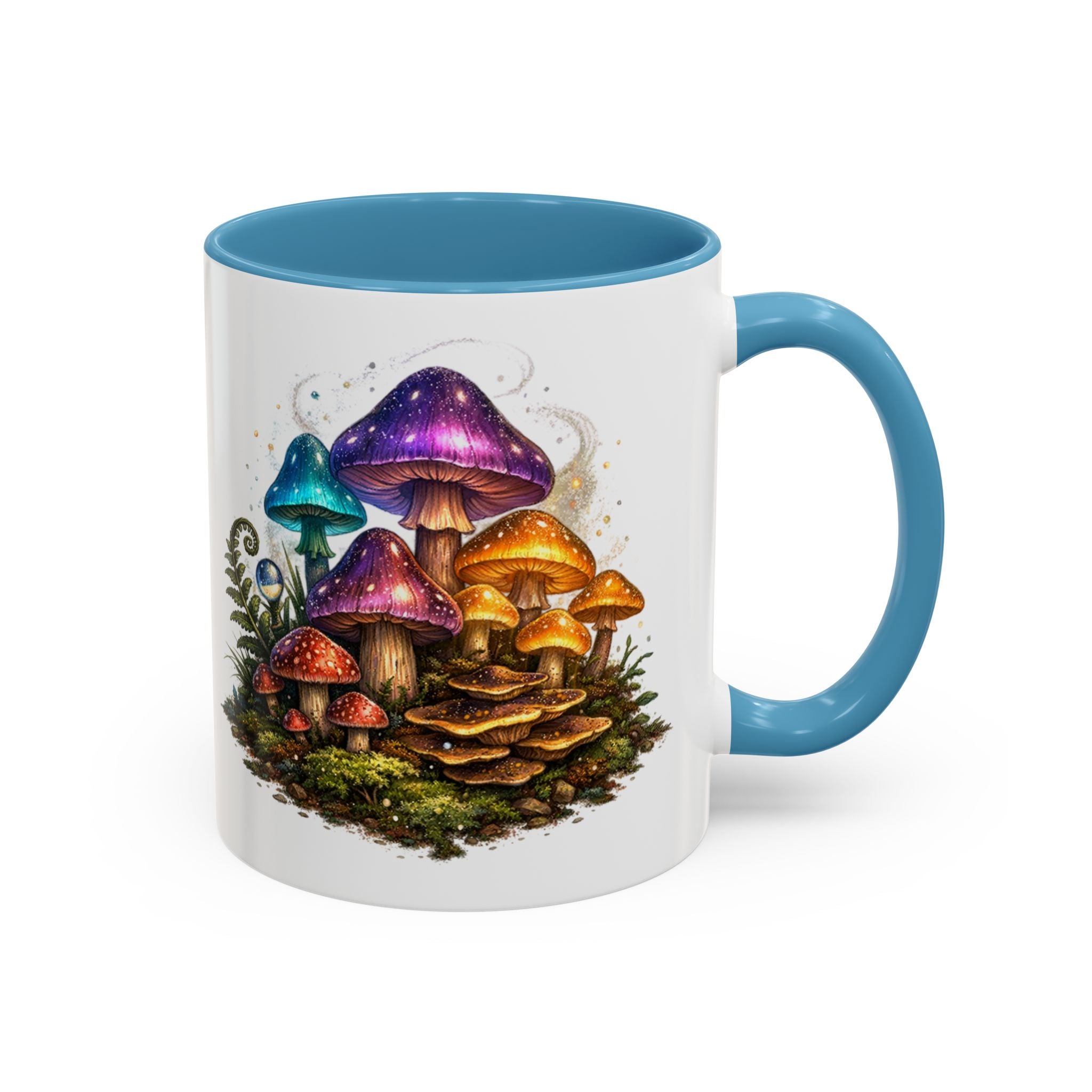 Colorful Fantasy Mushroom Coffee Mug — Accent Ceramic 11/15oz