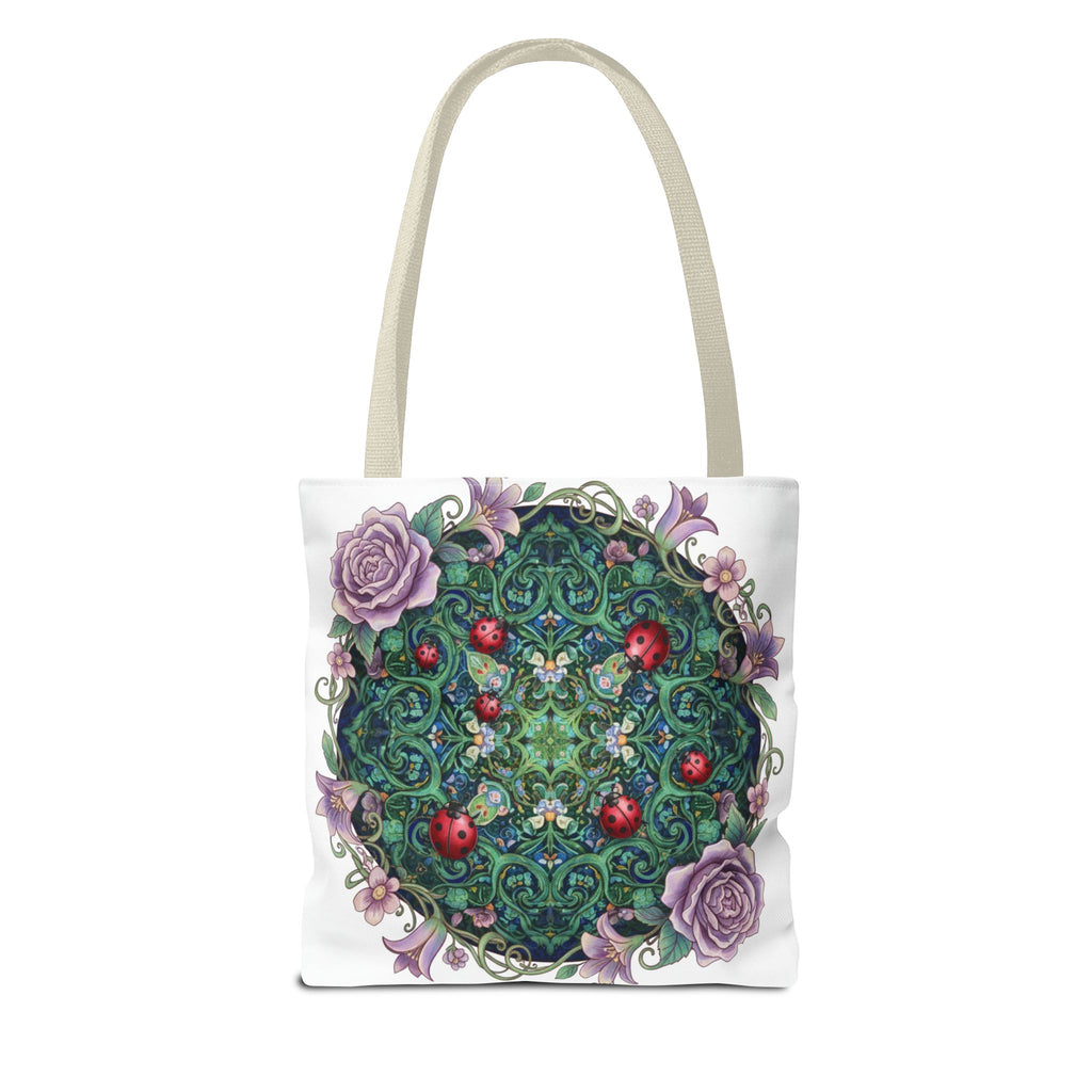 Floral Mandala Tote Bag – Ladybug & Rose Garden AOP Tote