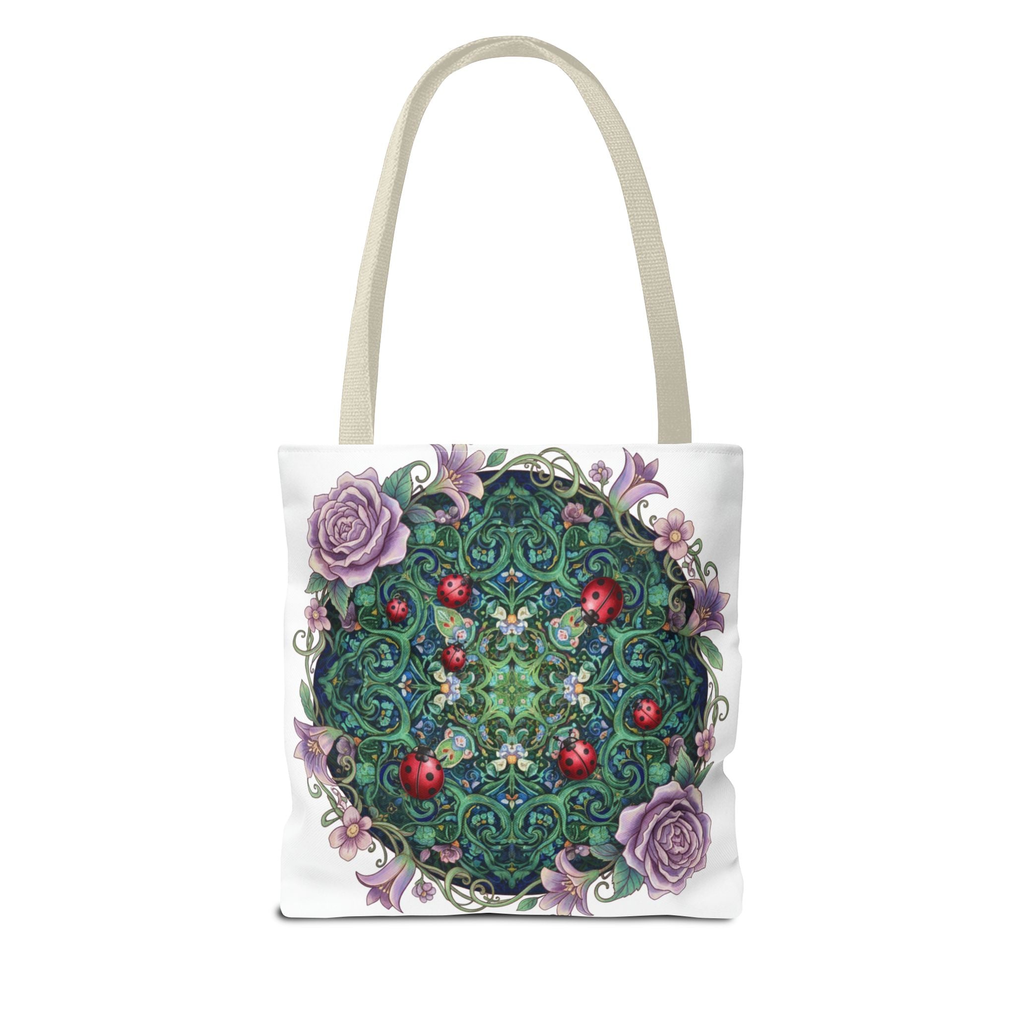 Floral Mandala Tote Bag – Ladybug & Rose Garden AOP Tote