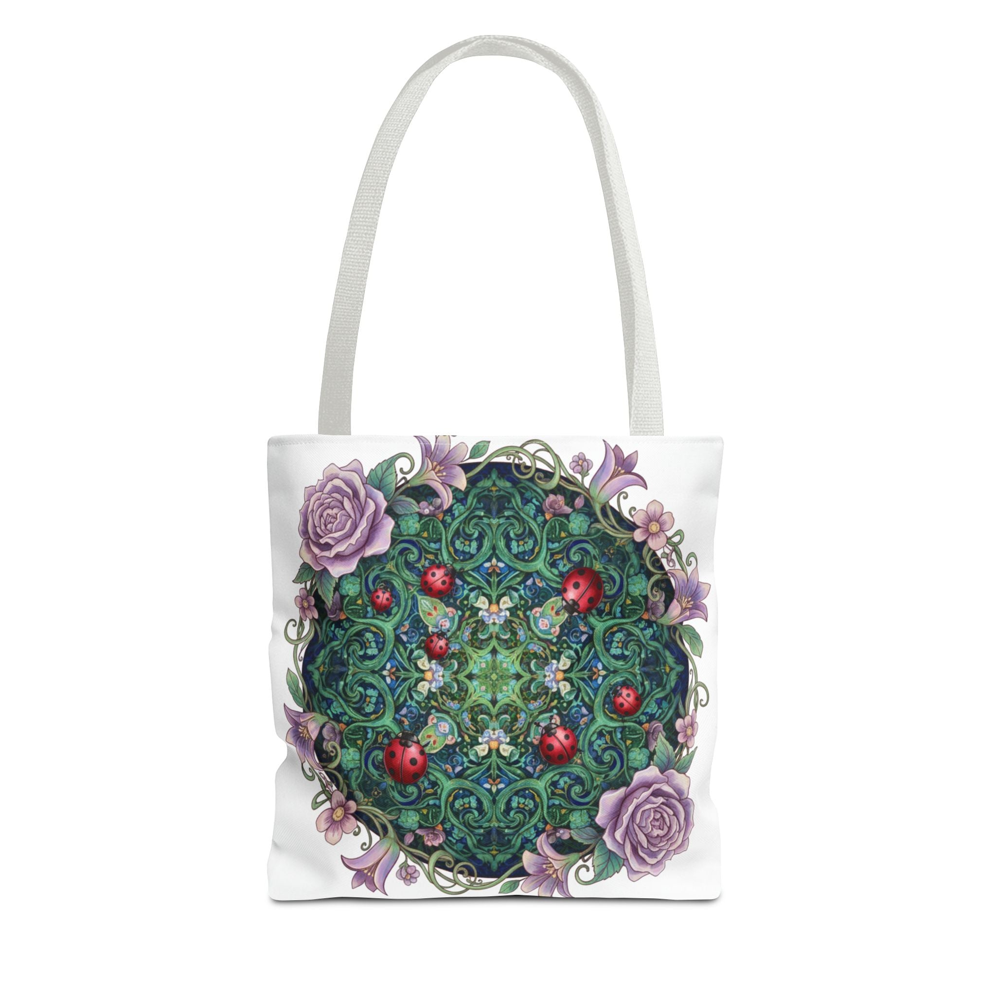 Floral Mandala Tote Bag – Ladybug & Rose Garden AOP Tote