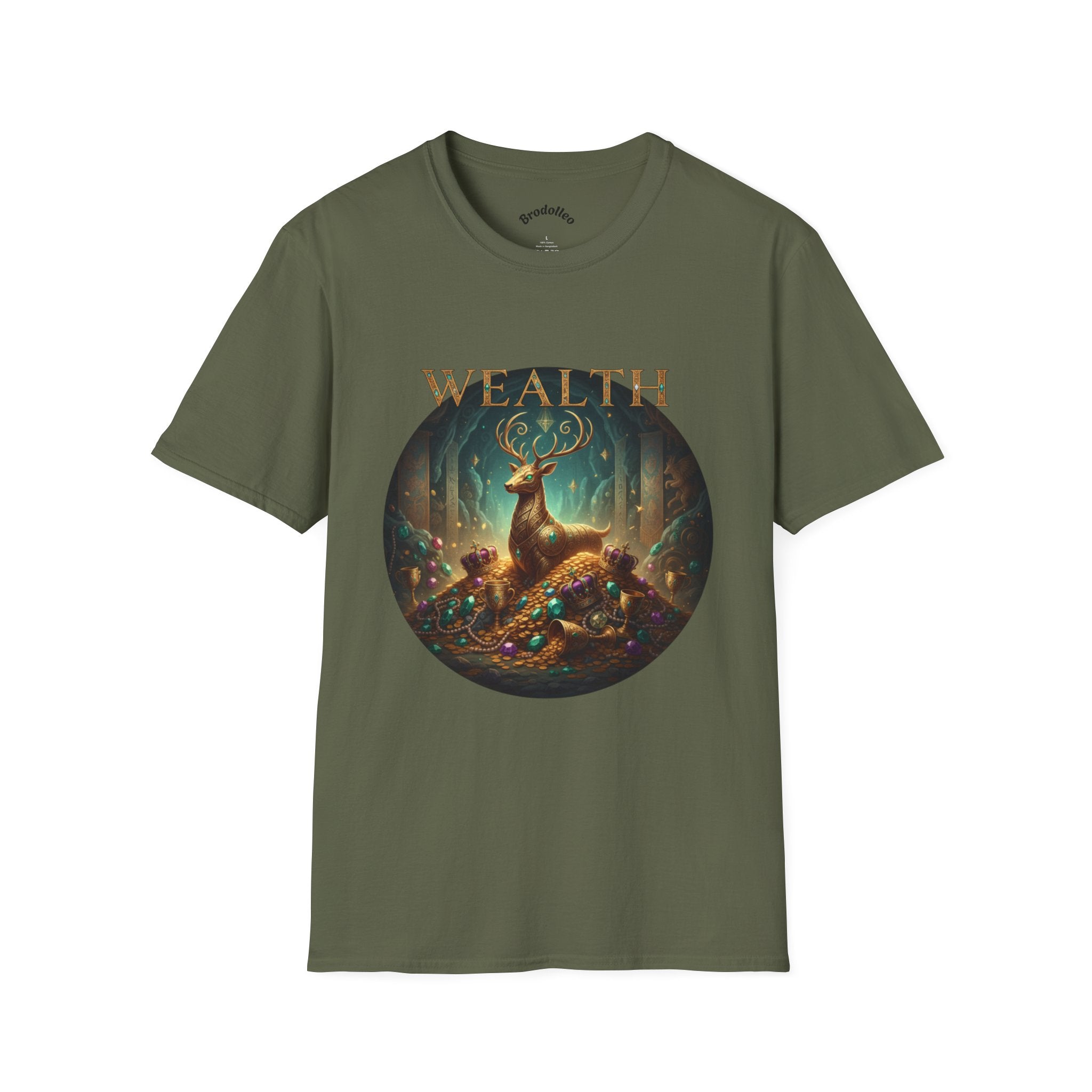Wealth Deer Graphic T-Shirt — Mystical Forest Stag Design