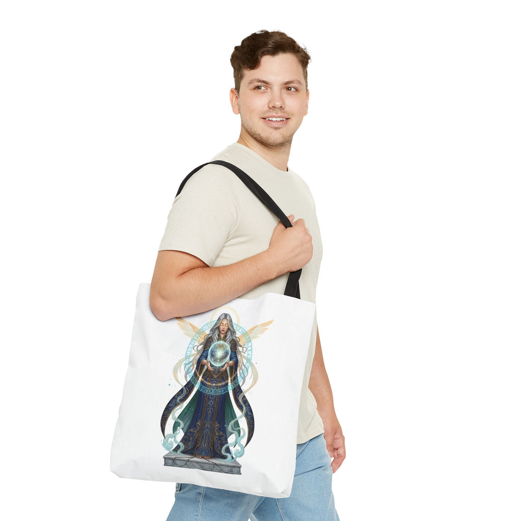 Mystic Oracle Tote Bag — Crystal Ball Seer Illustration